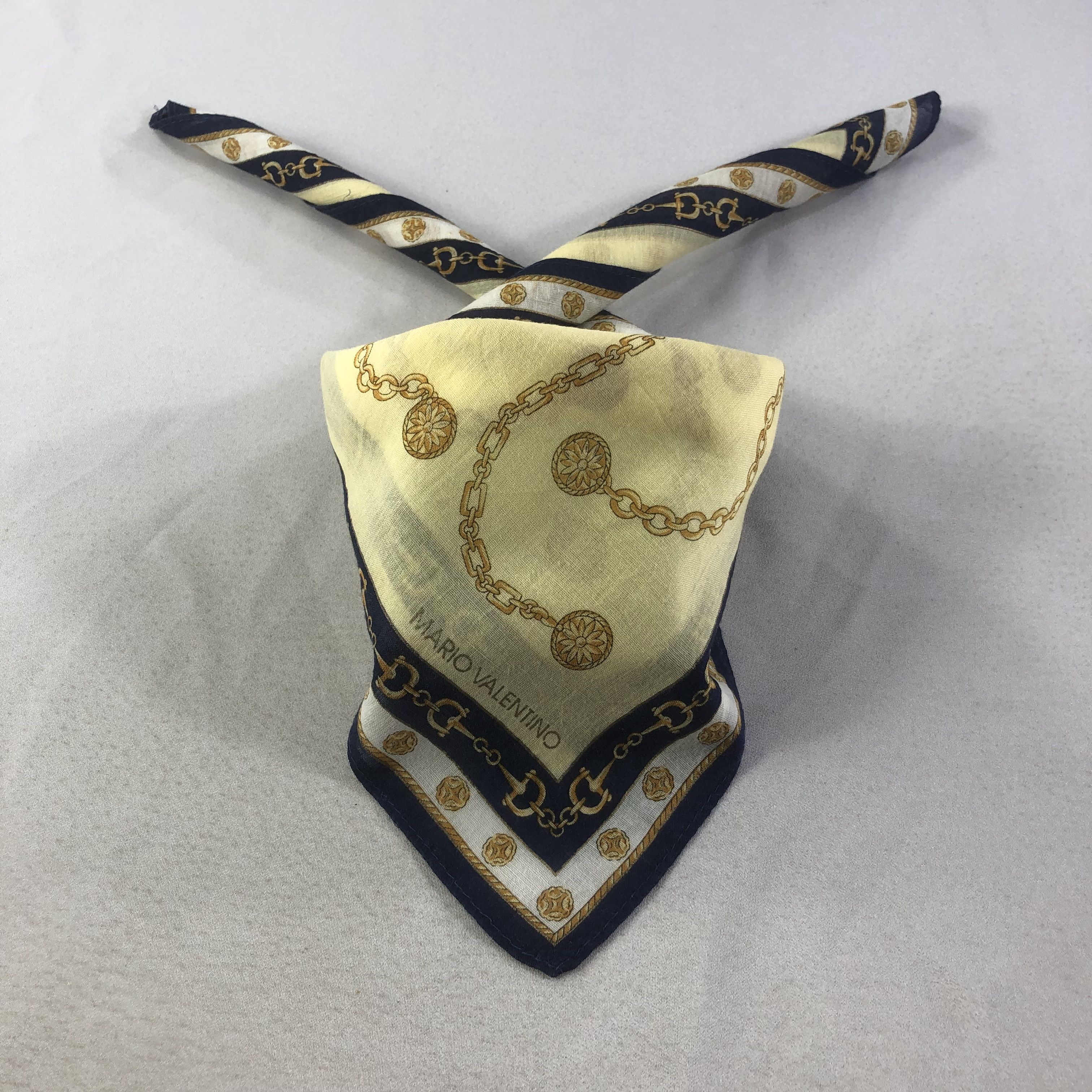Mario Valentino × Vintage Mario Valentino Handkerchief Neckerchief Bandana H2300 Size ONE SIZE - 2 Thumbnail