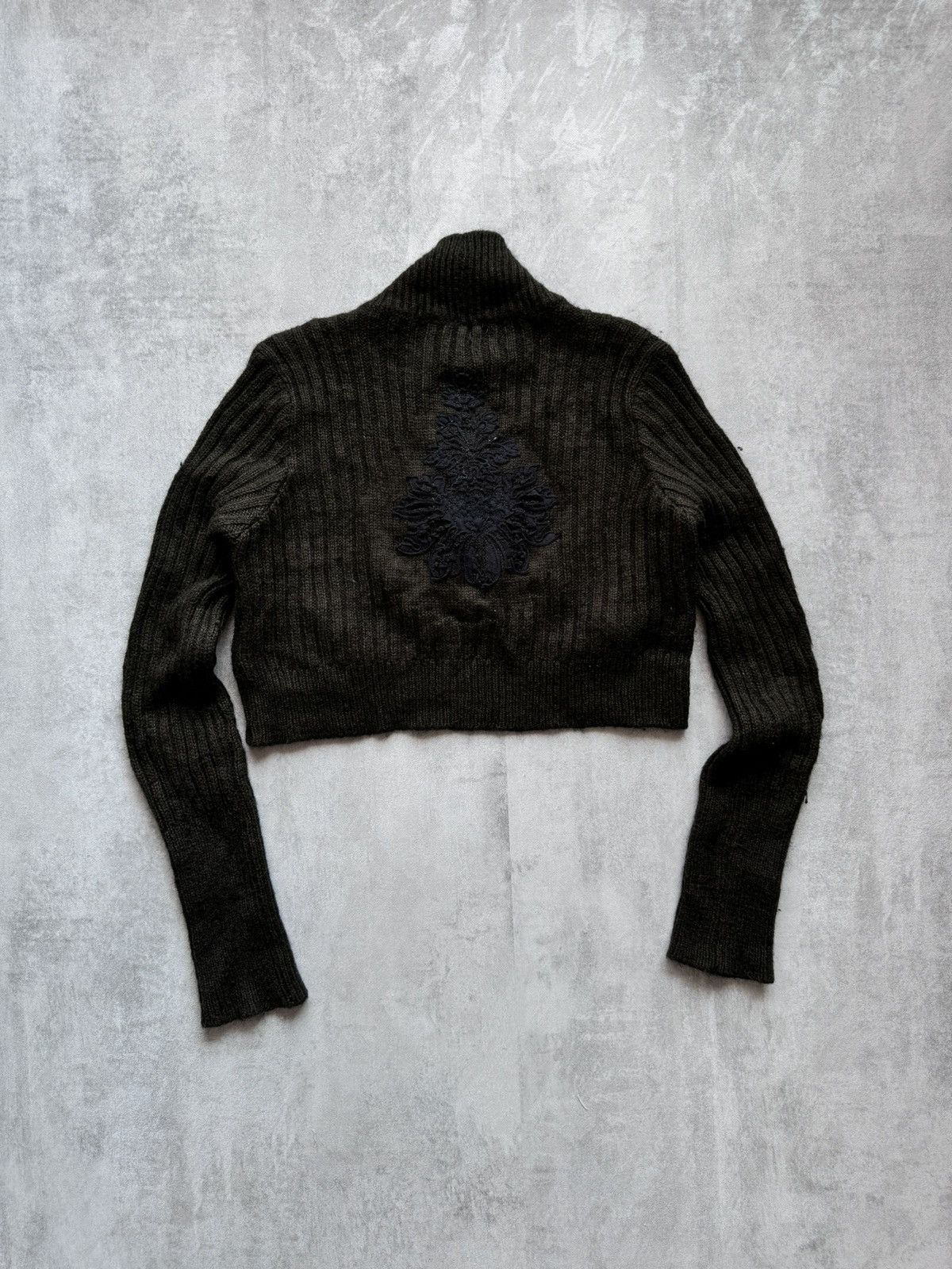 Japanese Brand Indian Rose Cardigan Mohair/wool/acrylic Cropped Sweater Size M / US 6-8 / IT 42-44 - 2 Thumbnail