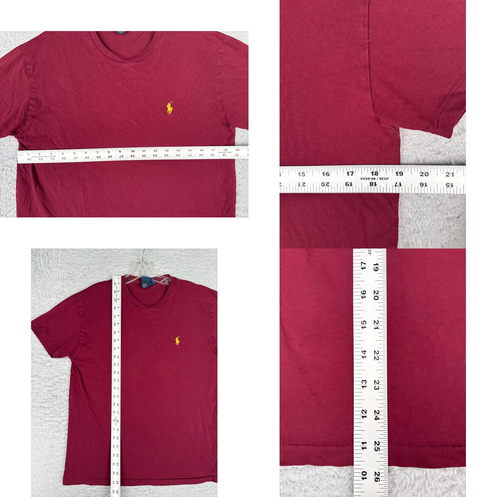 Ralph Lauren VINTAGE Polo Ralph Lauren Shirt Men Small Red Crew Neck Short Sleeve 100% Cotton READ Size US S / EU 44-46 / 1 - 8 Thumbnail
