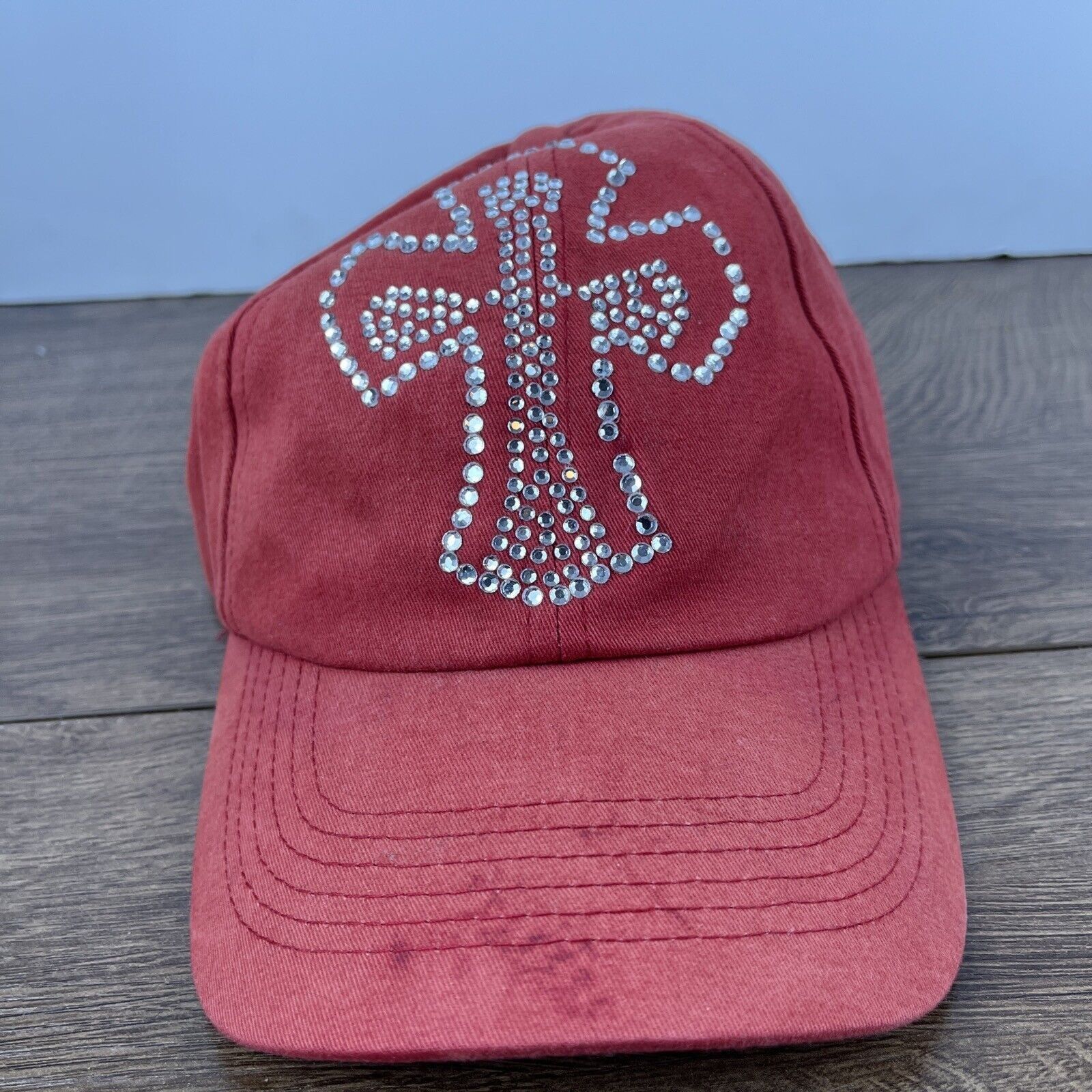 Other Silver Cross Hat Cross Hat Red Hat Adjustable Red Adult Size Size ONE SIZE - 1 Thumbnail