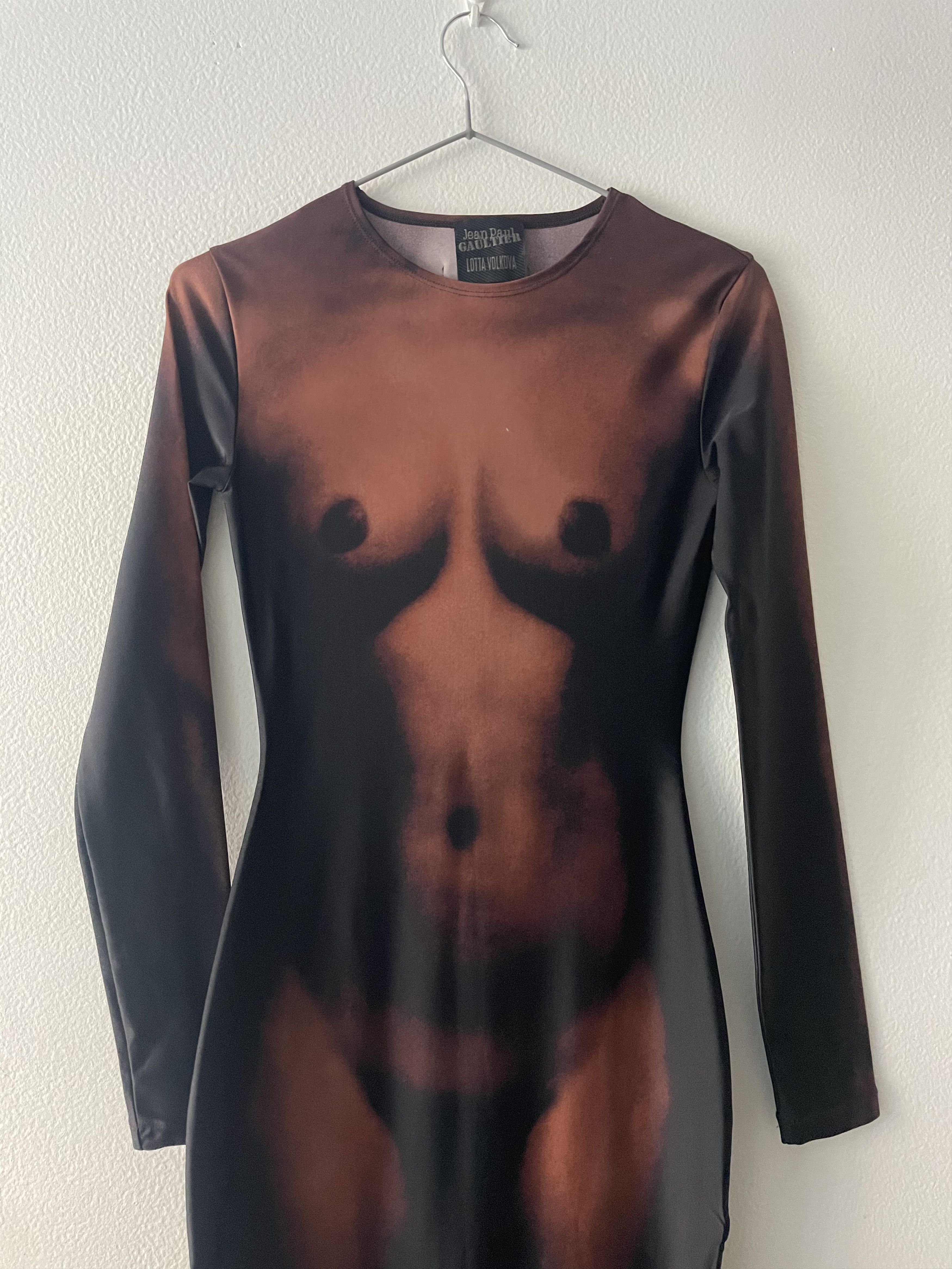 Jean Paul Gaultier Jean Paul Gaultier x Lotta Volkova stretch-jersey maxi dress Size XS / US 0-2 / IT 36-38 - 2 Thumbnail