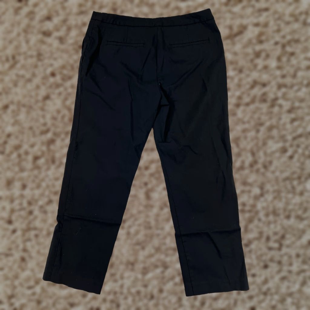 Vintage VINTAGE Mario Serrani Pants Women 10 Black Straight Polyester Rayon Knit Chino Regular Zip Pockets Flat Front Buckle Size 32" / US 10 / IT 46 - 1 Thumbnail