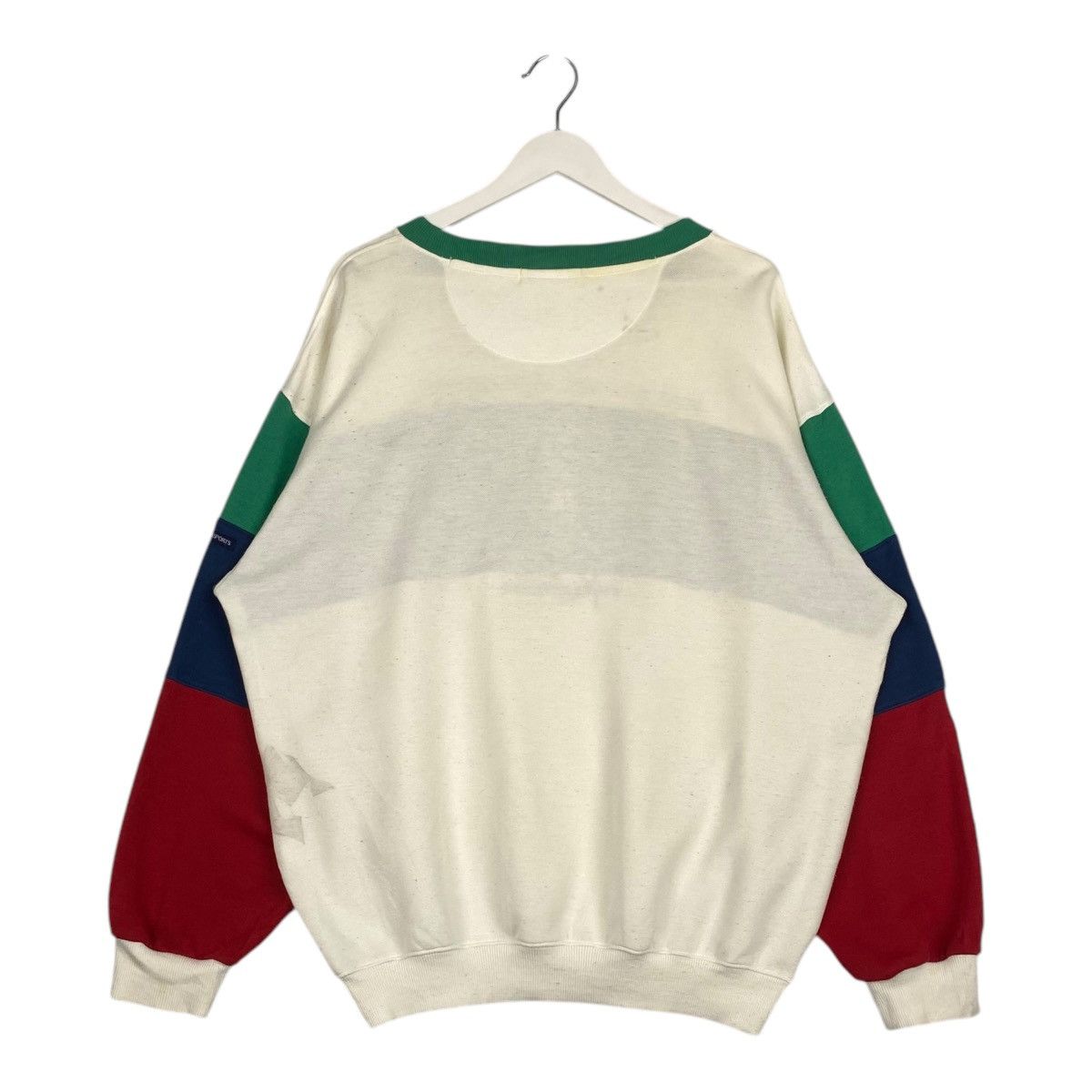 Designer × Vintage Vintage Kma Sports Crewneck Sweatshirt White/Navy Blue Size US L / EU 52-54 / 3 - 8 Thumbnail