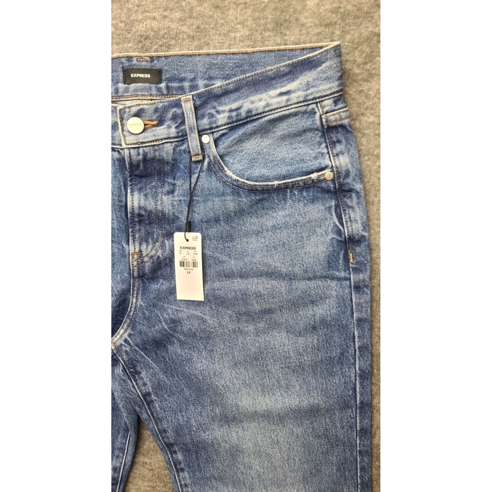 Express VINTAGE EXPRESS Jeans Womens 6x32 70S Flare Regular Fit Mid Rise Festival Distressed Size 28" / US 6 / IT 42 - 6 Thumbnail