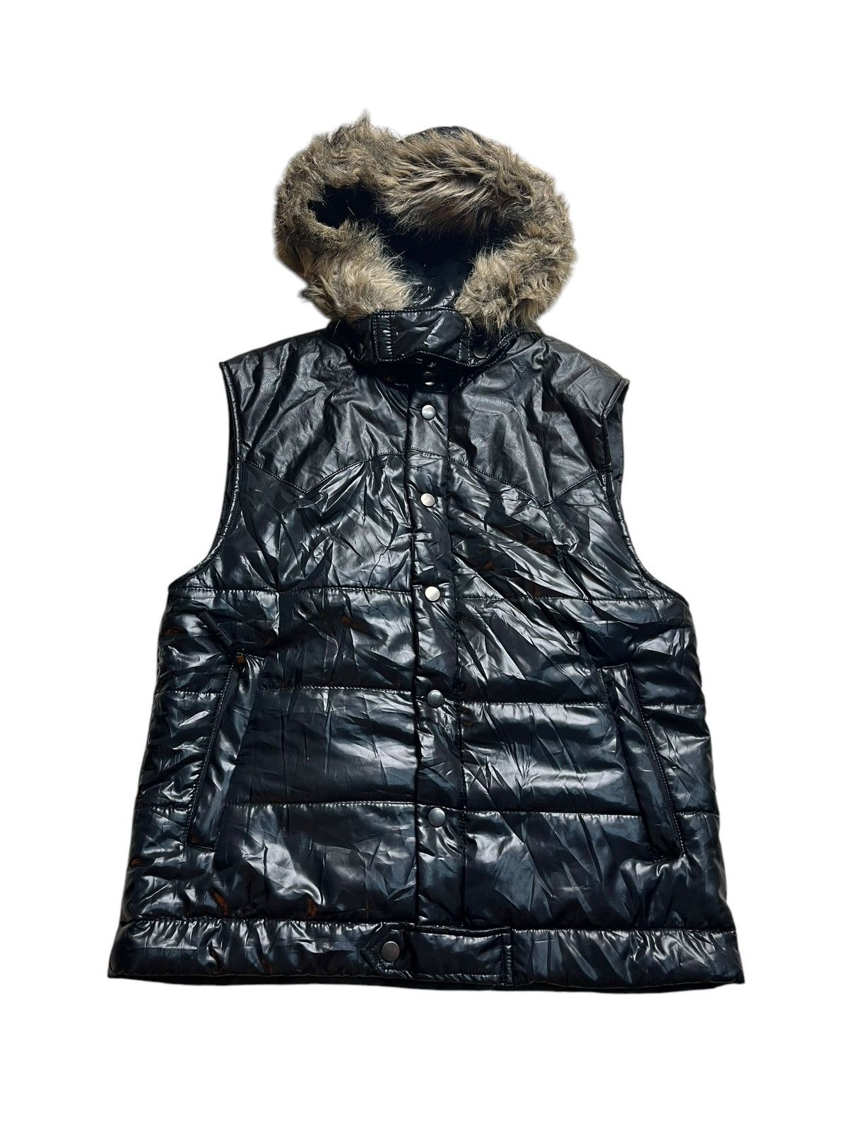 If Six Was Nine Vintage Y2K Crpped Faux Fur Vest LGB Style UNISEX