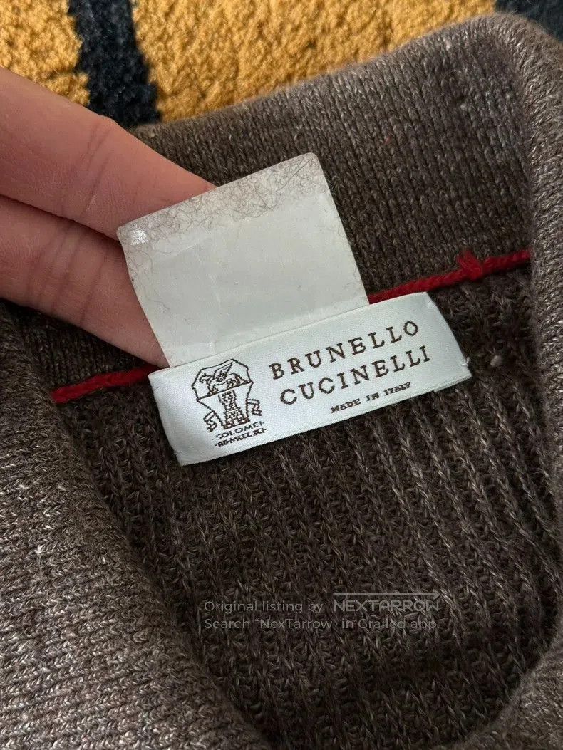 Brunello Cucinelli Brunello Cucinelli Ribbed Cotton Linen Polo. Size US XL / EU 56 / 4 - 3 Thumbnail