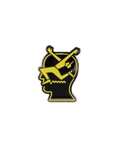 Brain Dead Brain Dead x Flippers Logo Lock Enamel Pin - Black/Yellow Size ONE SIZE - 1 Thumbnail