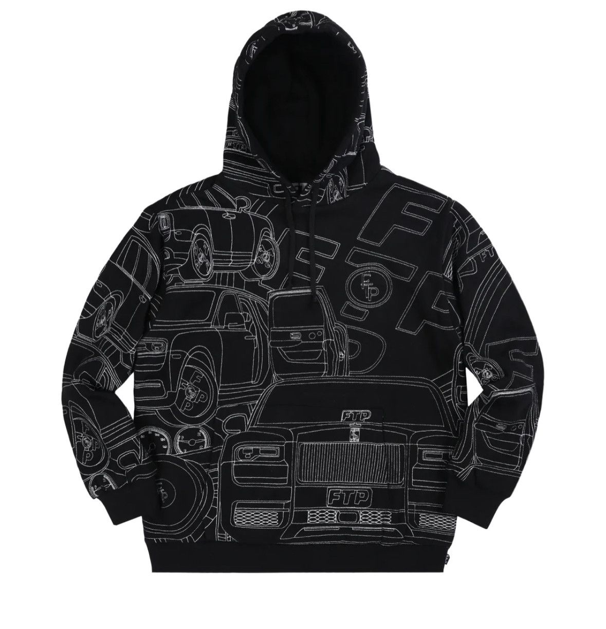 image of Fuck The Population Big Boy Pullover (Black), Men's (Size Medium)
