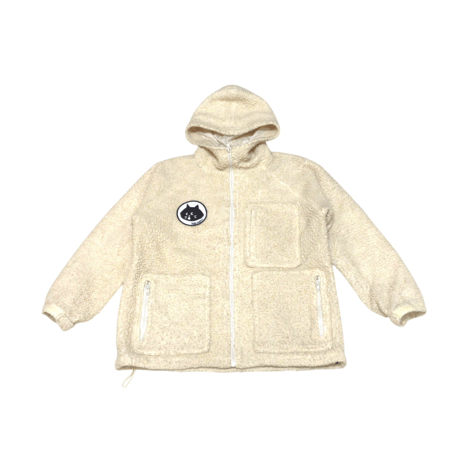 Ne-Net Vintage Ne-net Fleece Hooded Jacket Issey Miyake 90s Size US L / EU 52-54 / 3 - 1 Thumbnail