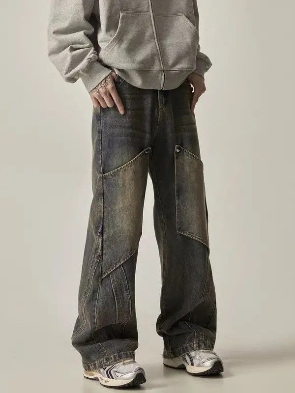 VIBE Vintage Maillard Deconstructed Work Straight Leg Jeans Size US 30 / EU 46 - 7 Thumbnail