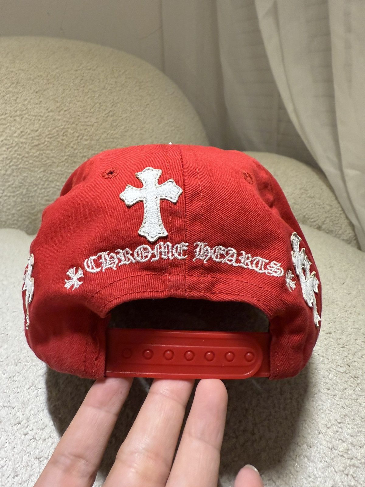 Chrome Hearts Chrome hearts patch cross red cap Size ONE SIZE - 5 Thumbnail