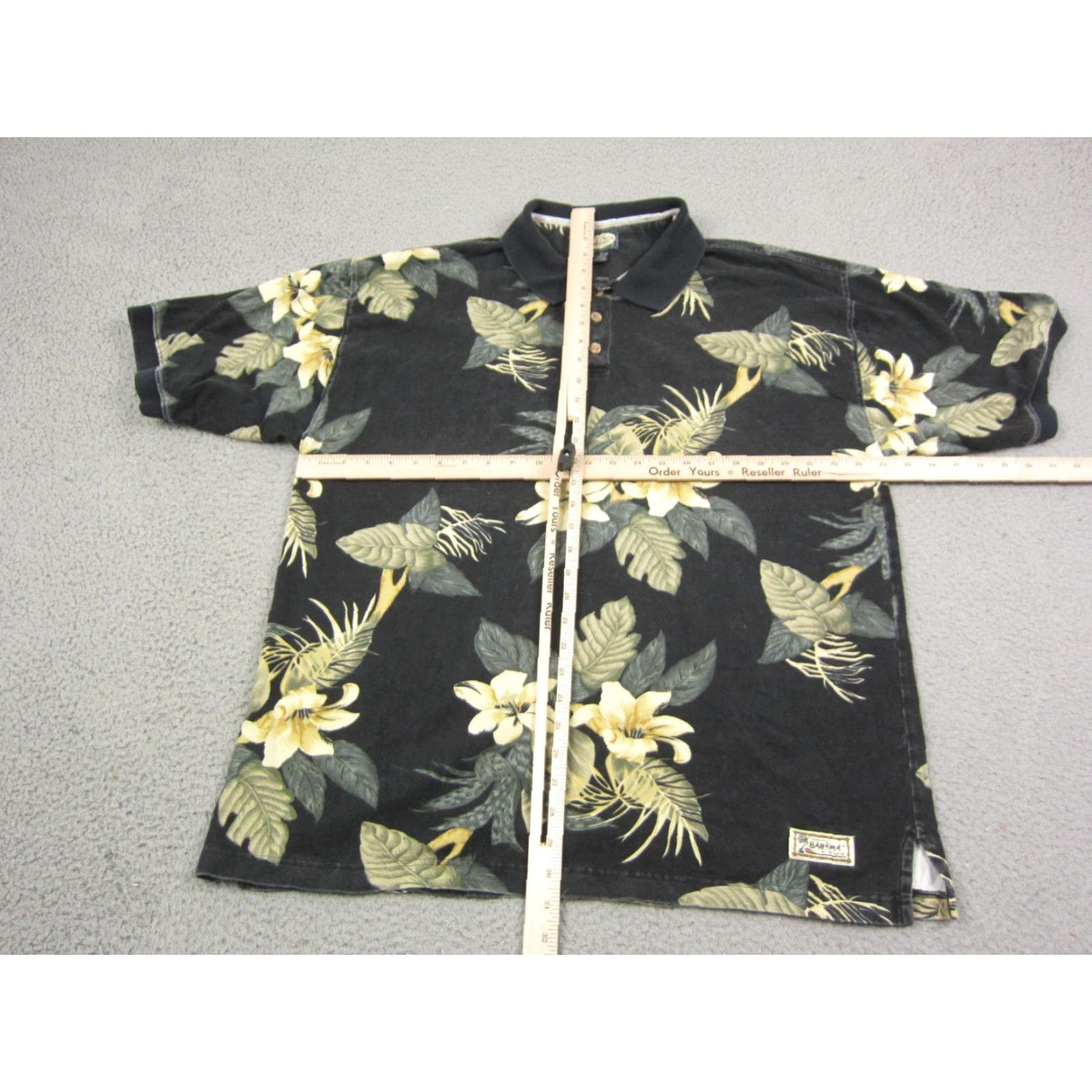 Tommy Bahama Tommy Bahama Polo Shirt XL Black Floral 90s Men Shirt Polo Short Sleeve Casual Vintage No Size US XL / EU 56 / 4 - 6 Thumbnail