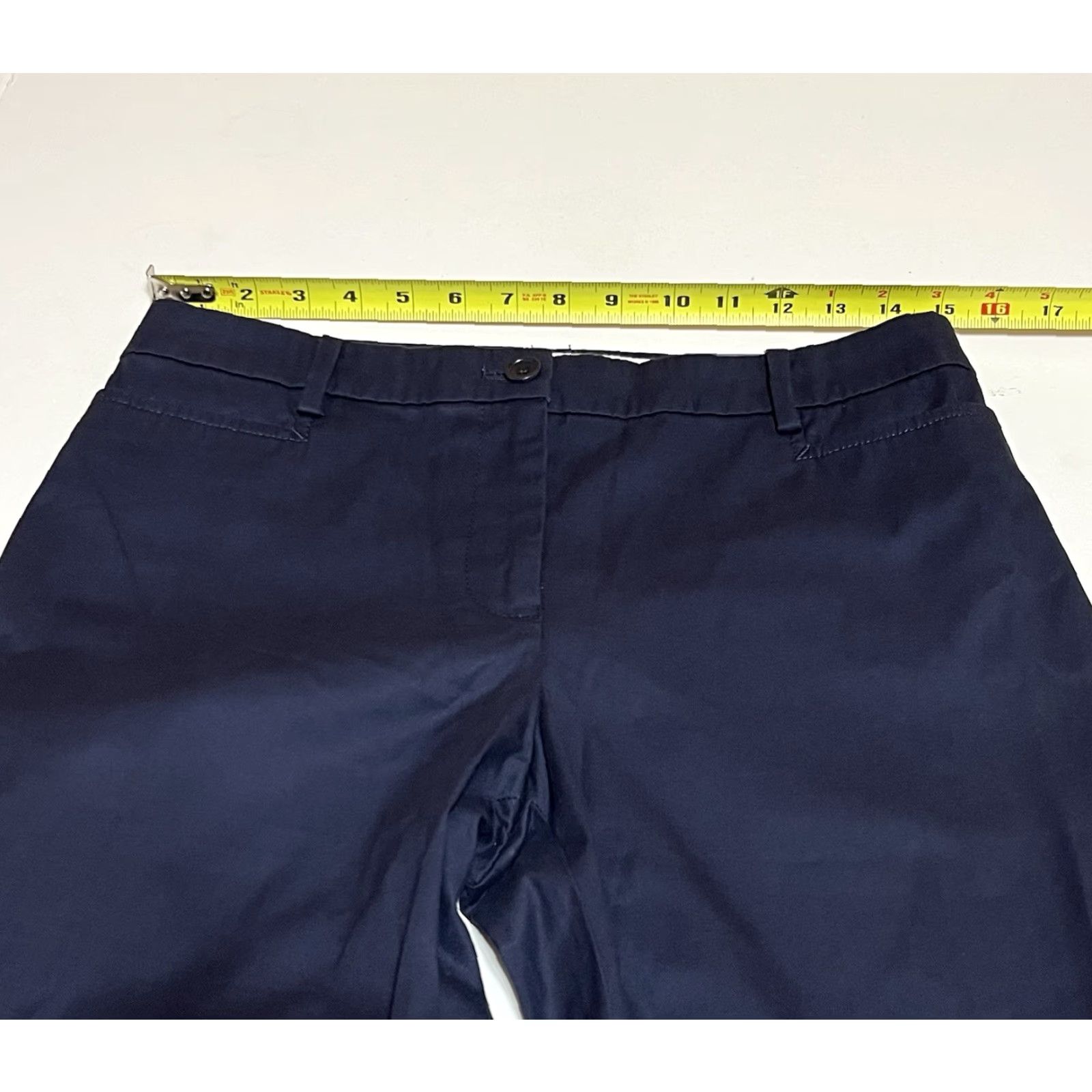 Talbots Talbots Women’s 4 Flat Front Cropped Pants Blue 30in 22in Flat Front Slim Beac h City Preppy NWT Size 27" / US 4 / IT 40 - 3 Thumbnail