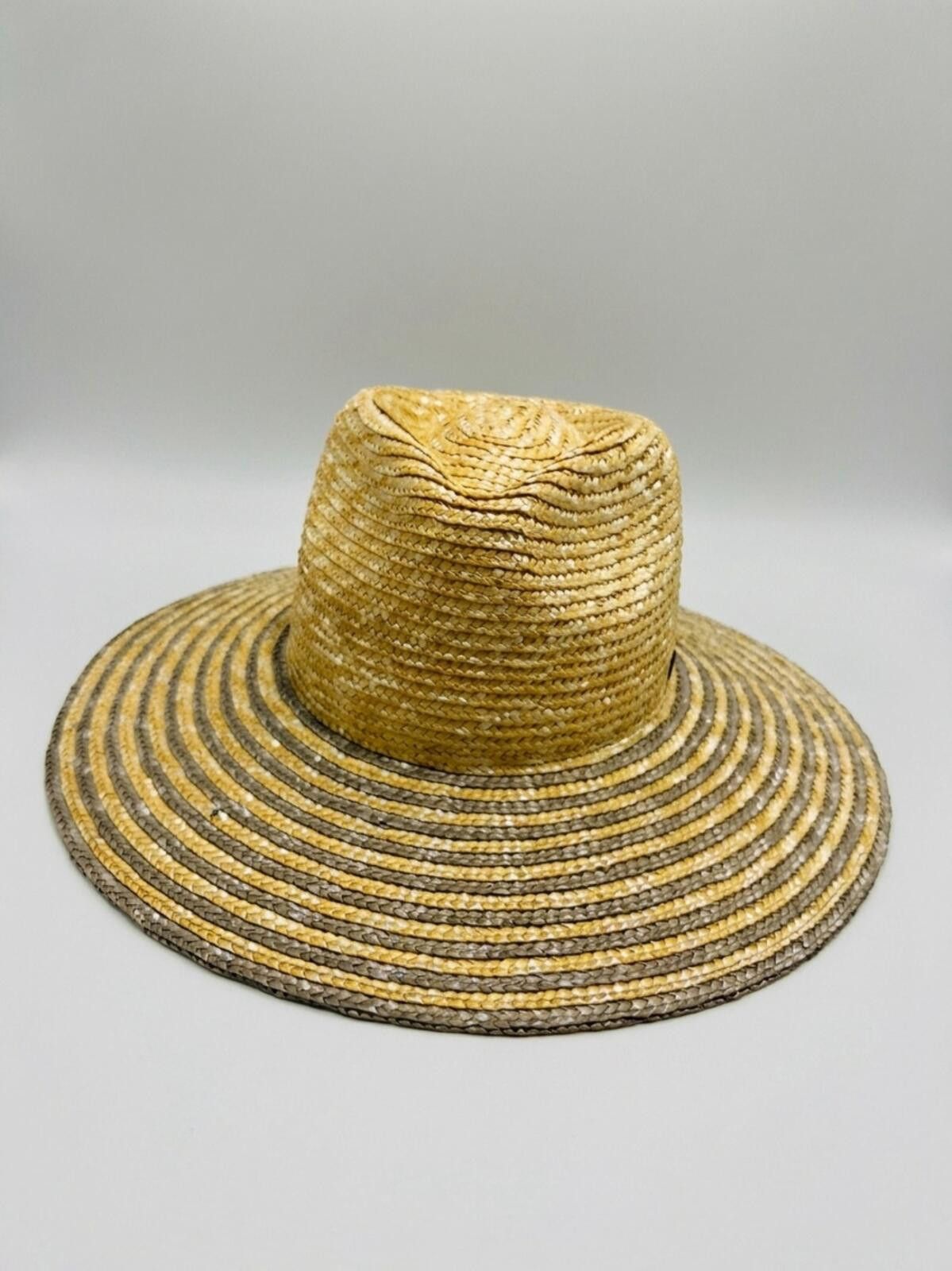 Brixton Brixton Woven Straw Fedora Hat - Yellow & Brown Size ONE SIZE - 1 Thumbnail
