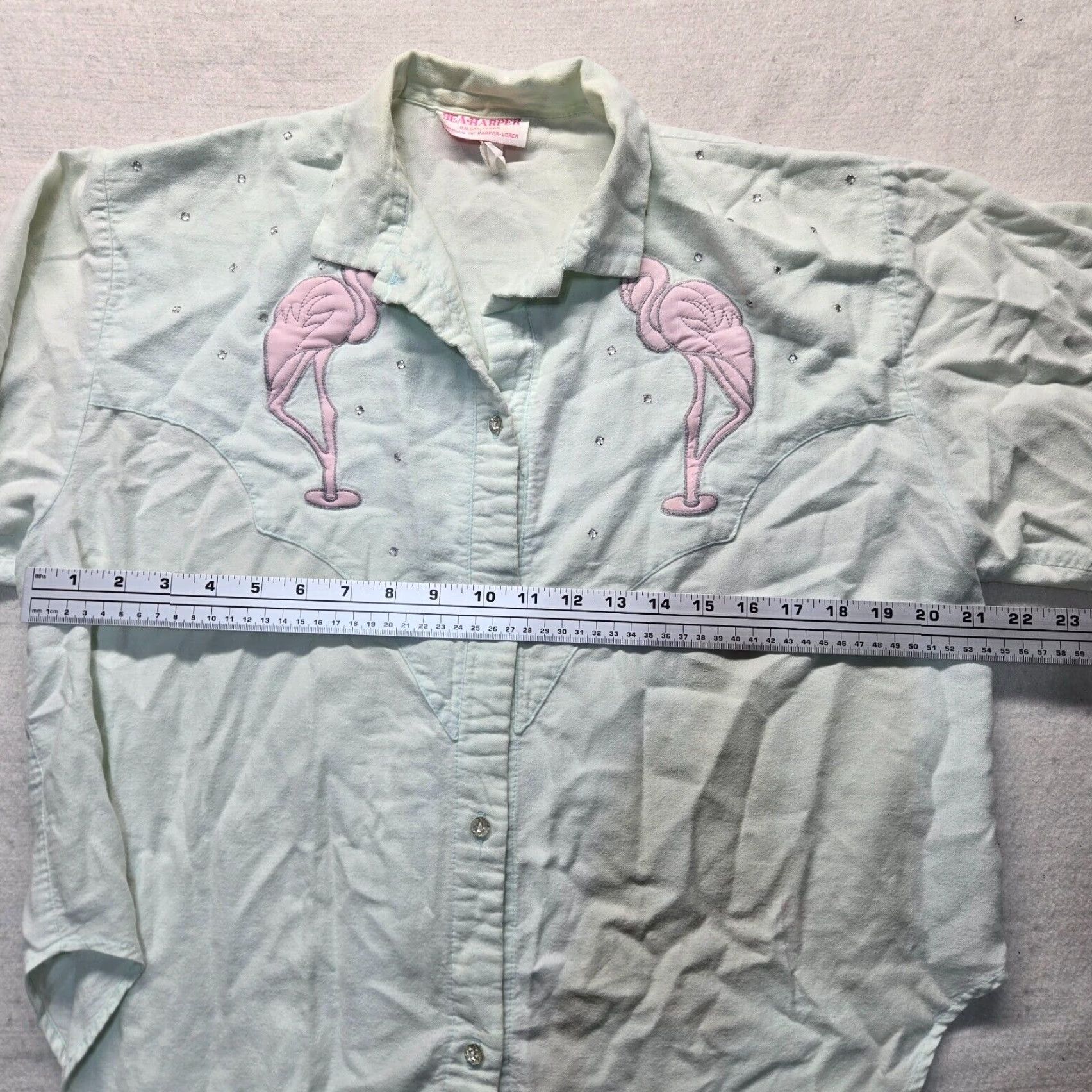 Vintage Bea Harper Shirt Cowboy Button-Up Long Sleeve Women's L Blue Animal Print Casual Shirt Size L / US 10 / IT 46 - 6 Thumbnail