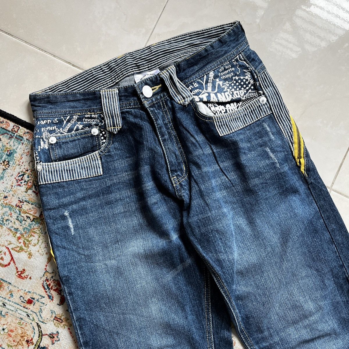 Japanese Brand Vintage Y2K Double focus denim pants Size US 29 - 3 Thumbnail