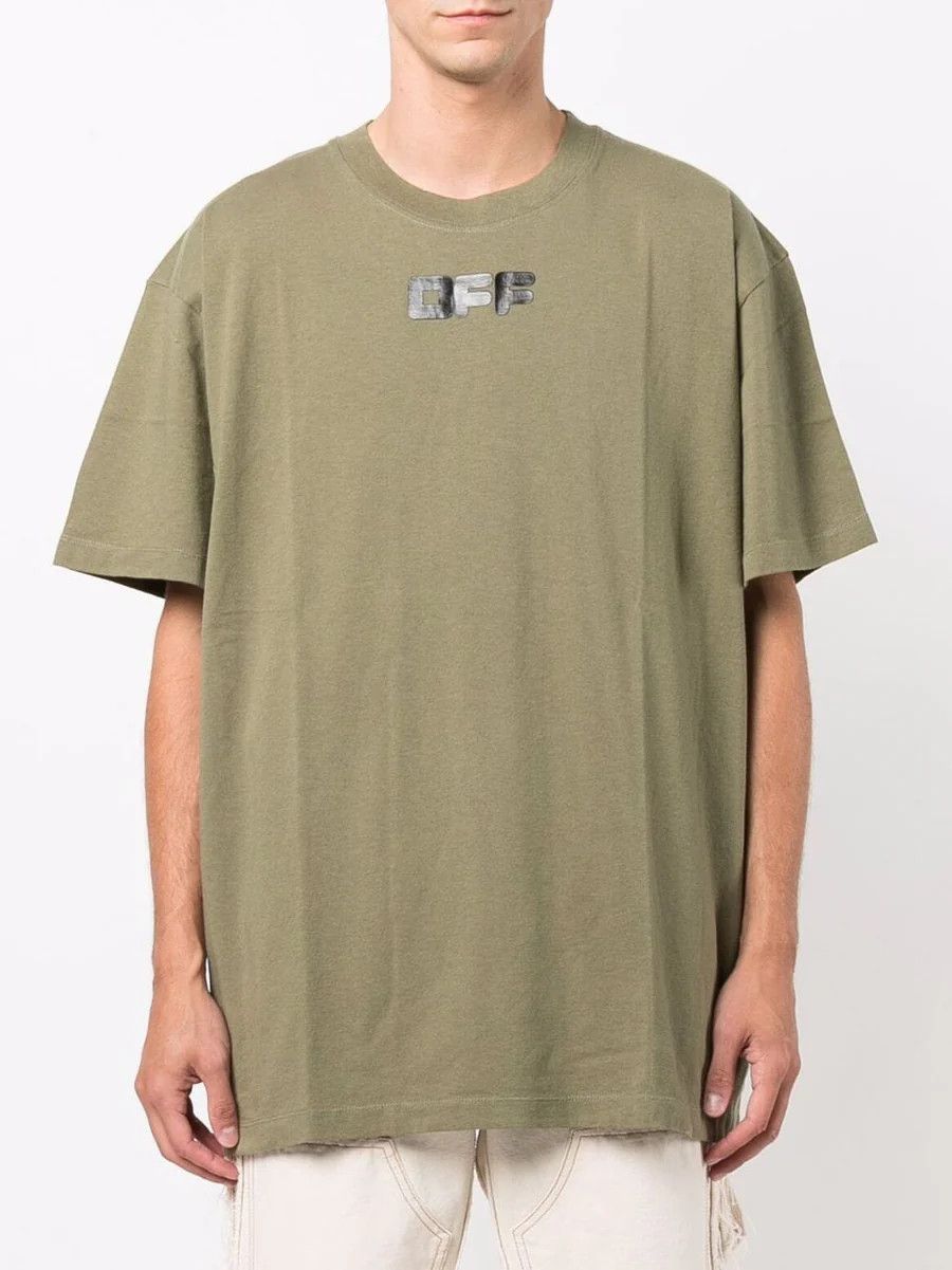 Off-White Green Rubber Logo Oversized T-shirt Size US S / EU 44-46 / 1 - 3 Thumbnail