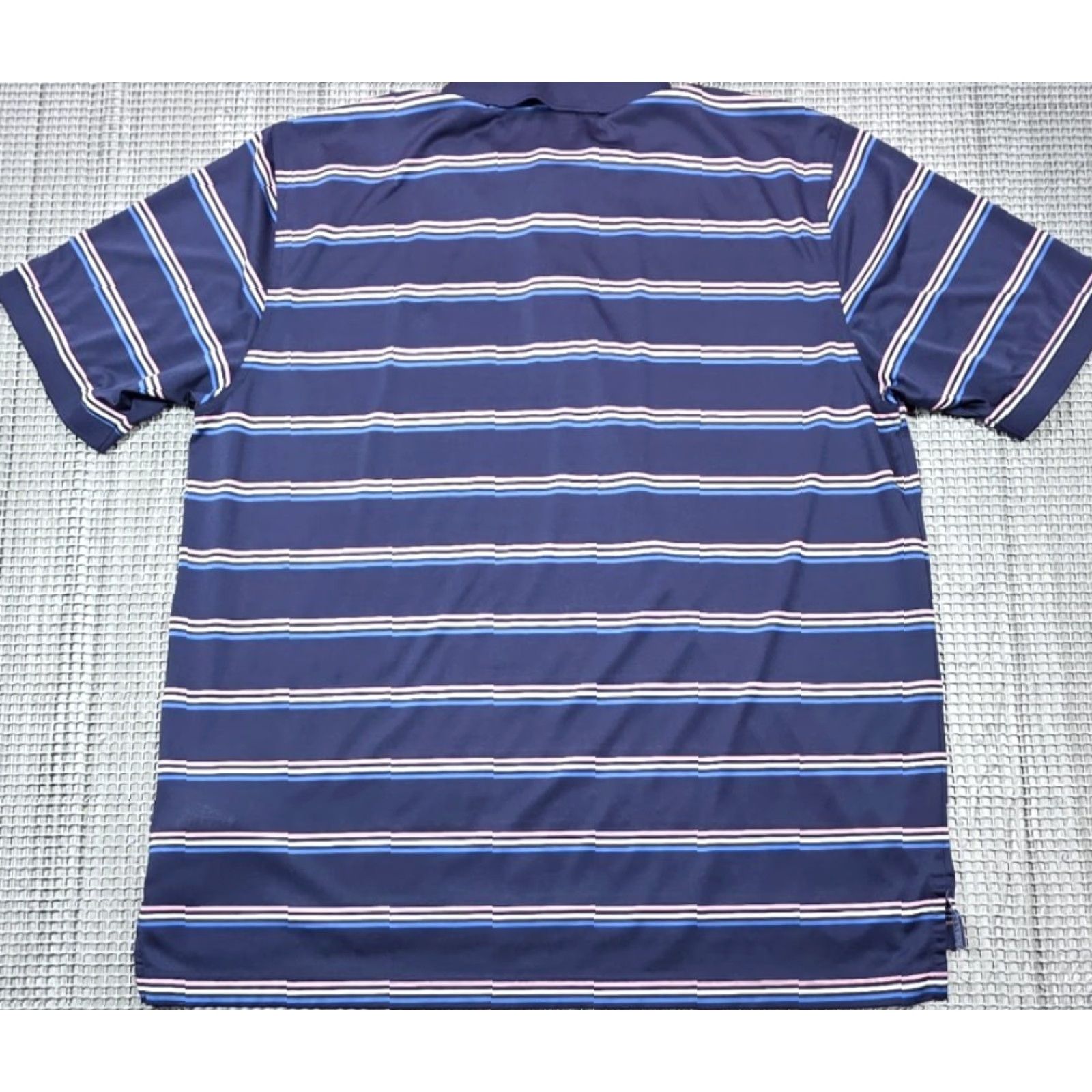 Brooks Brothers Brooks Brothers Polo Shirt XL Blue Stripe Performance Short Sleeve Golden Fleece Mens Polo Size US XL / EU 56 / 4 - 7 Thumbnail