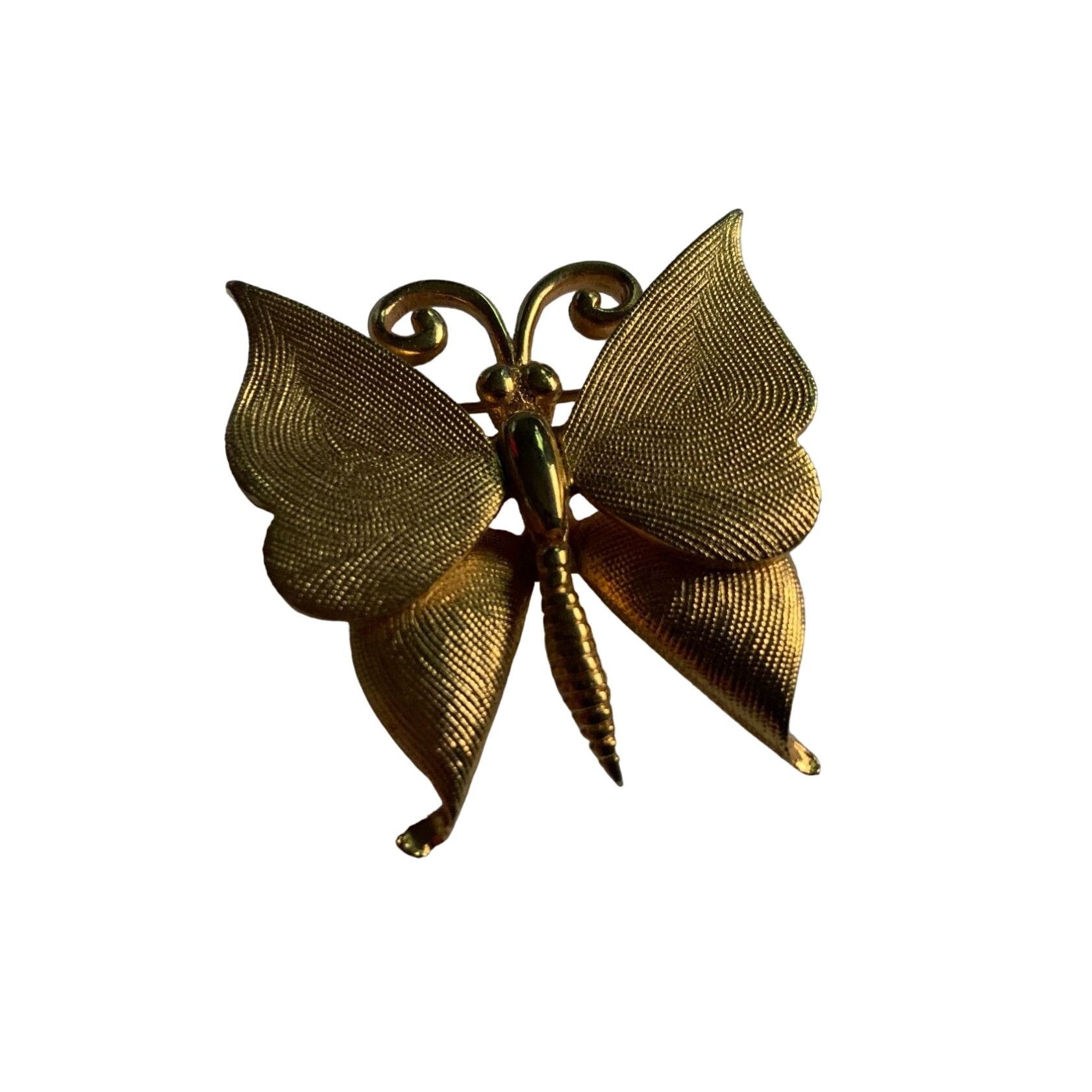 Other Vintage Womens Textured Metal Gold Toned Butterfly Pin Size ONE SIZE - 1 Thumbnail