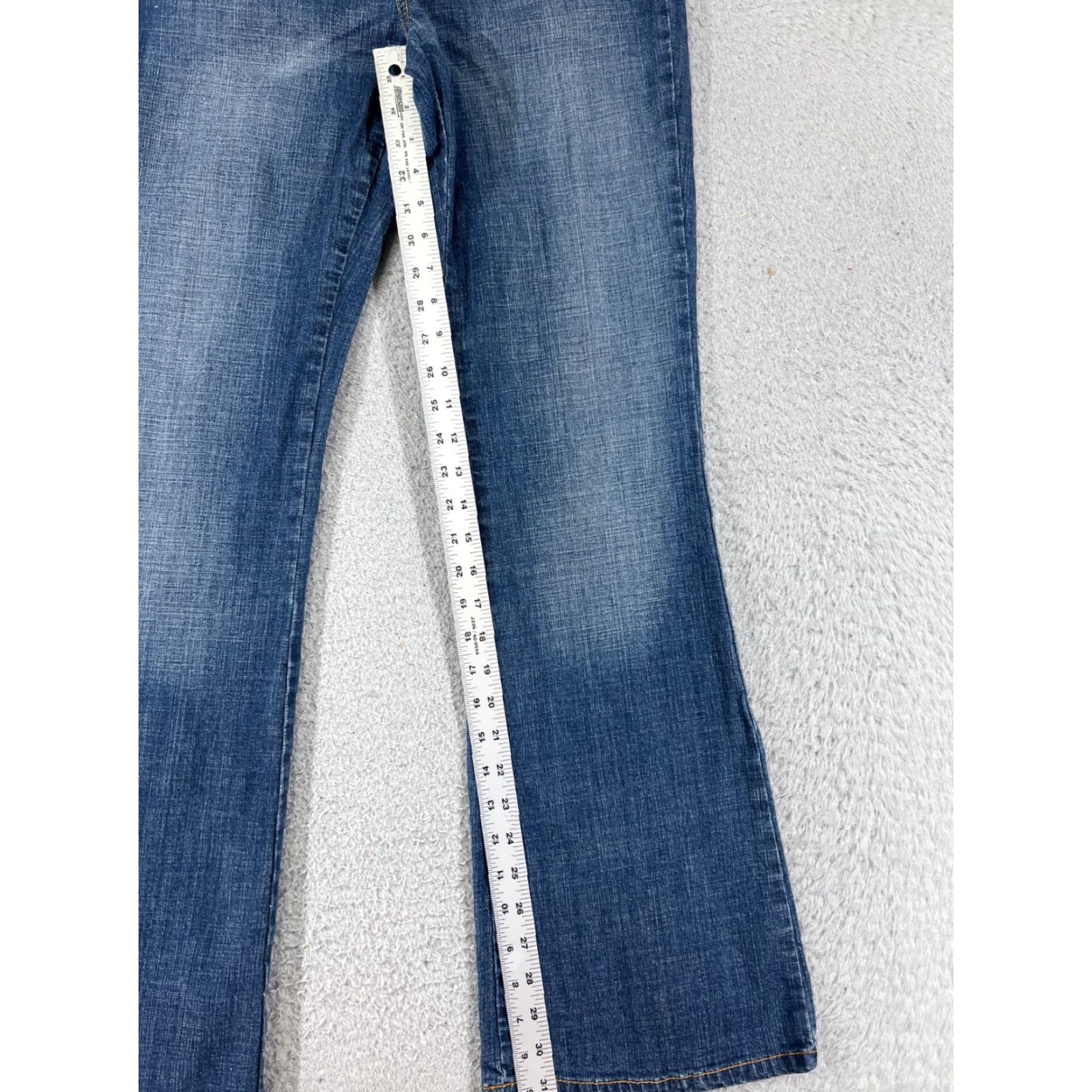 Vintage SO Jeans Jeans Blue Denim 29x31 Women's Regular Flared Low Rise 9 Cotton Blend Stretch City 90s? (Note: avoid adding unknown decade) Size 30" / US 8 / IT 44 - 7 Thumbnail