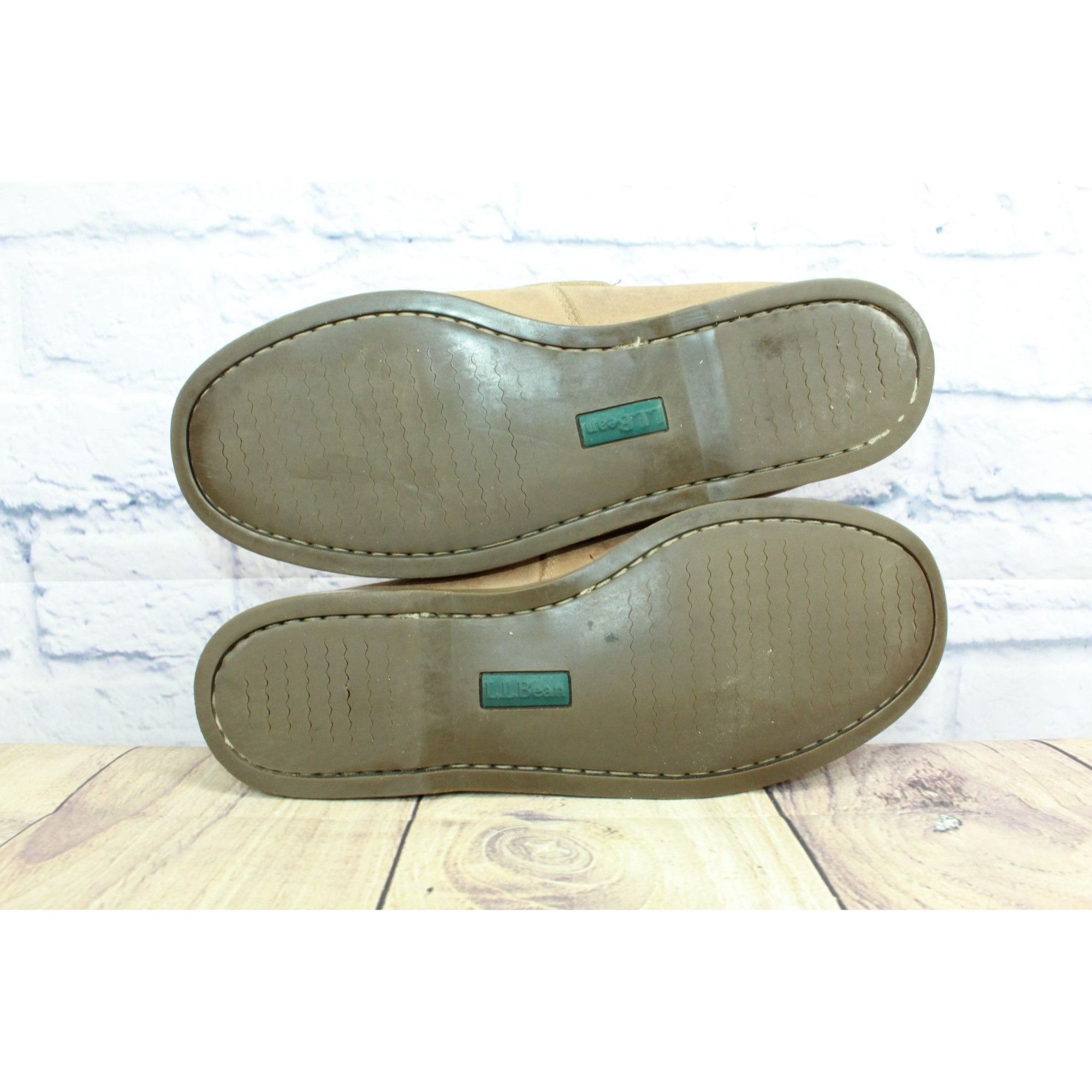L.L. Bean LL Bean Casco Bay Men's Leather Slip On Moccasin Boat Shoes Size US 10 / EU 43 - 9 Thumbnail