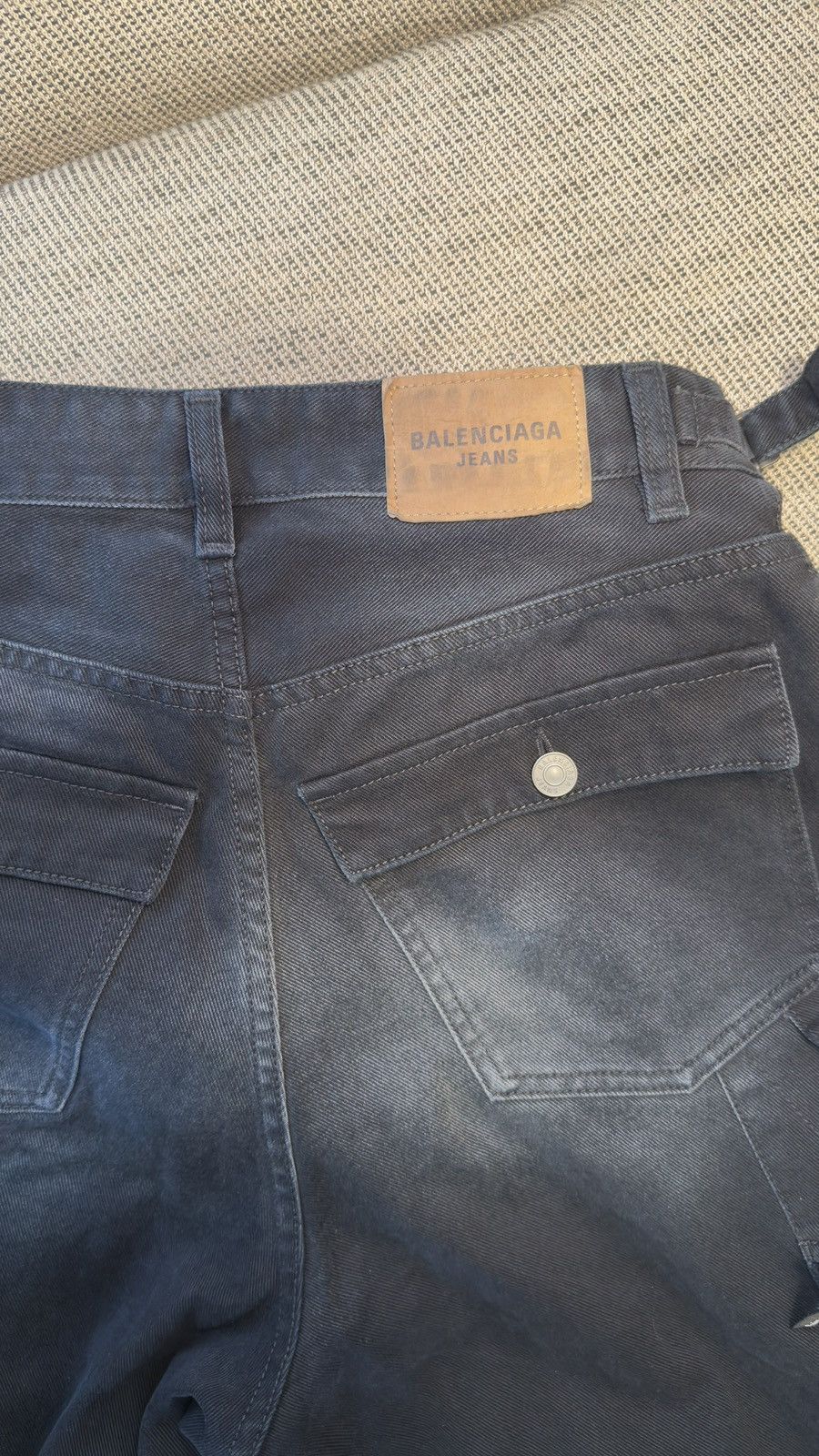 Balenciaga Balenciaga Wide Leg Washed Cargo Jeans Size US 30 / EU 46 - 7 Thumbnail