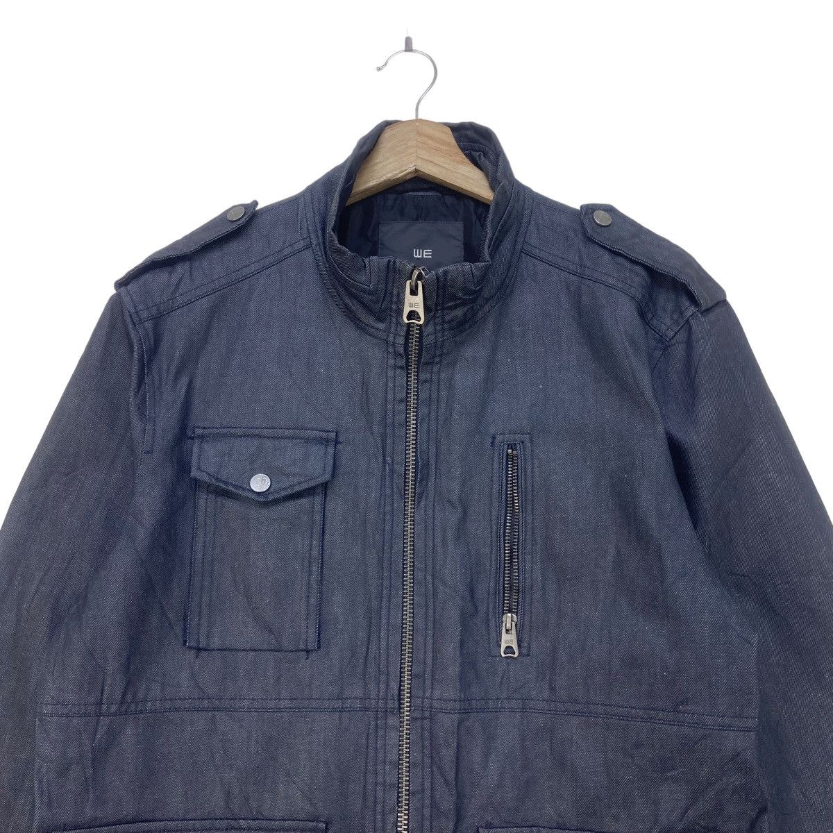 Japanese Brand × WE Fashion We Fashion Biker Soft Denim Holmes Jacket Size US M / EU 48-50 / 2 - 4 Thumbnail