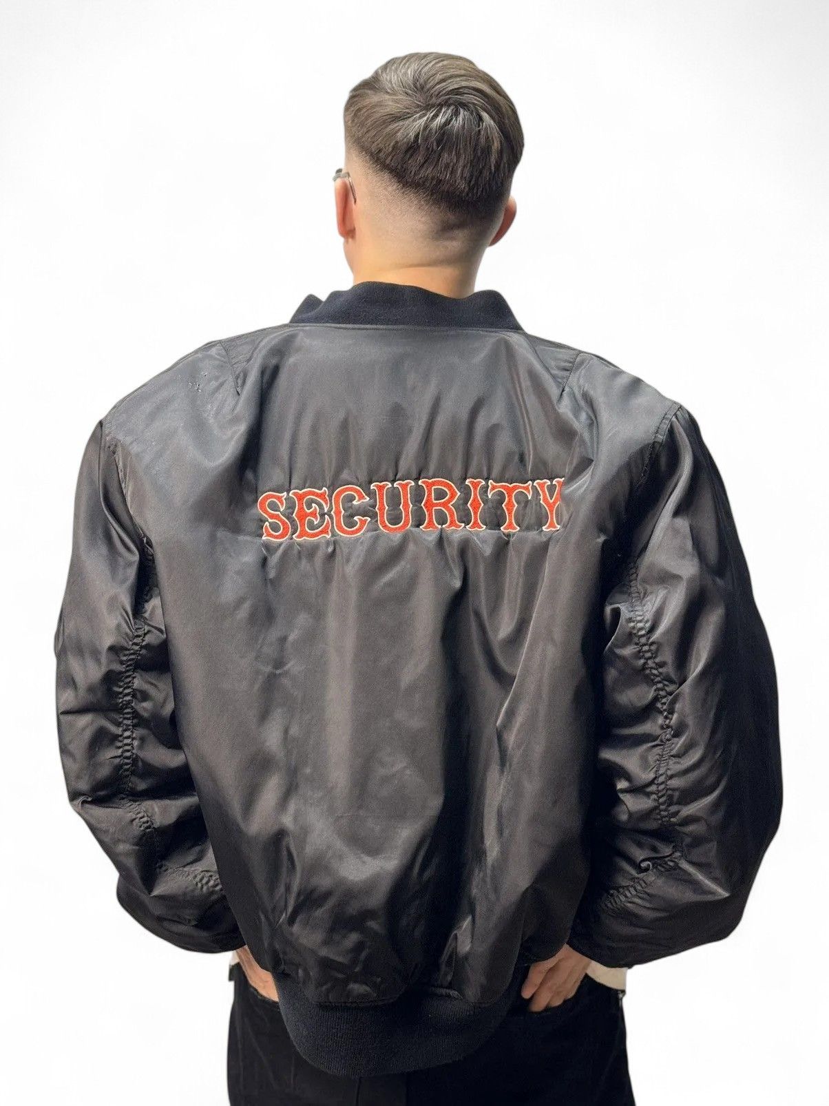 If Six Was Nine Vintage Okamoto Security Industries MA-1 Bomber Jacket Faded Size US L / EU 52-54 / 3 - 13 Thumbnail