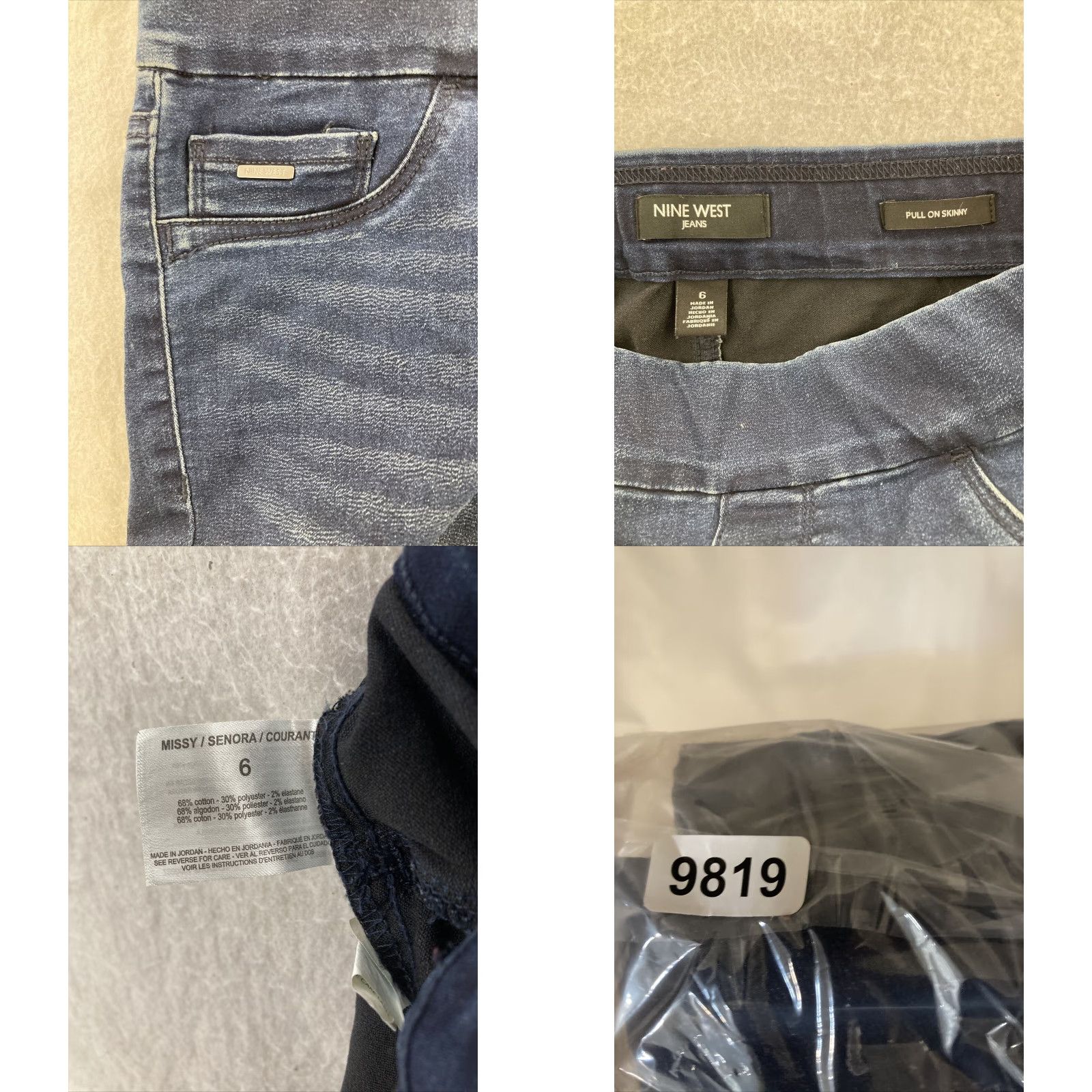 Nine West Nine West Jeans Womens 6 Pull On Skinny Denim Jeans Blue 30 Inseam 31 Inseam Dark Wash Regular Size 6 Rise Mid Bohemian Style Skinny Womens Jeans Size 30" / US 8 / IT 44 - 8 Thumbnail