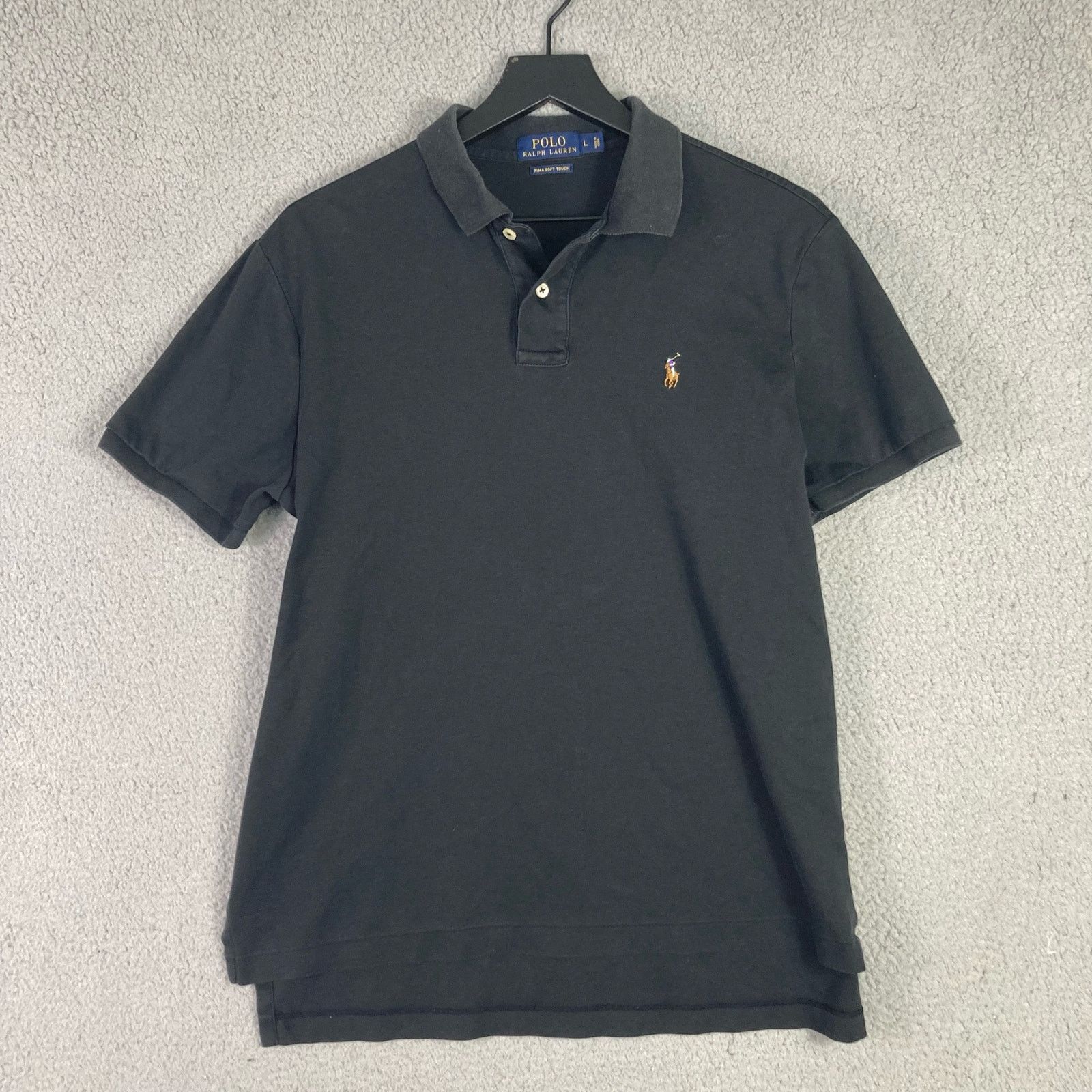 Polo Ralph Lauren Polo Ralph Lauren Pima Soft Touch Polo Shirt L Black Size US L / EU 52-54 / 3 - 3 Thumbnail