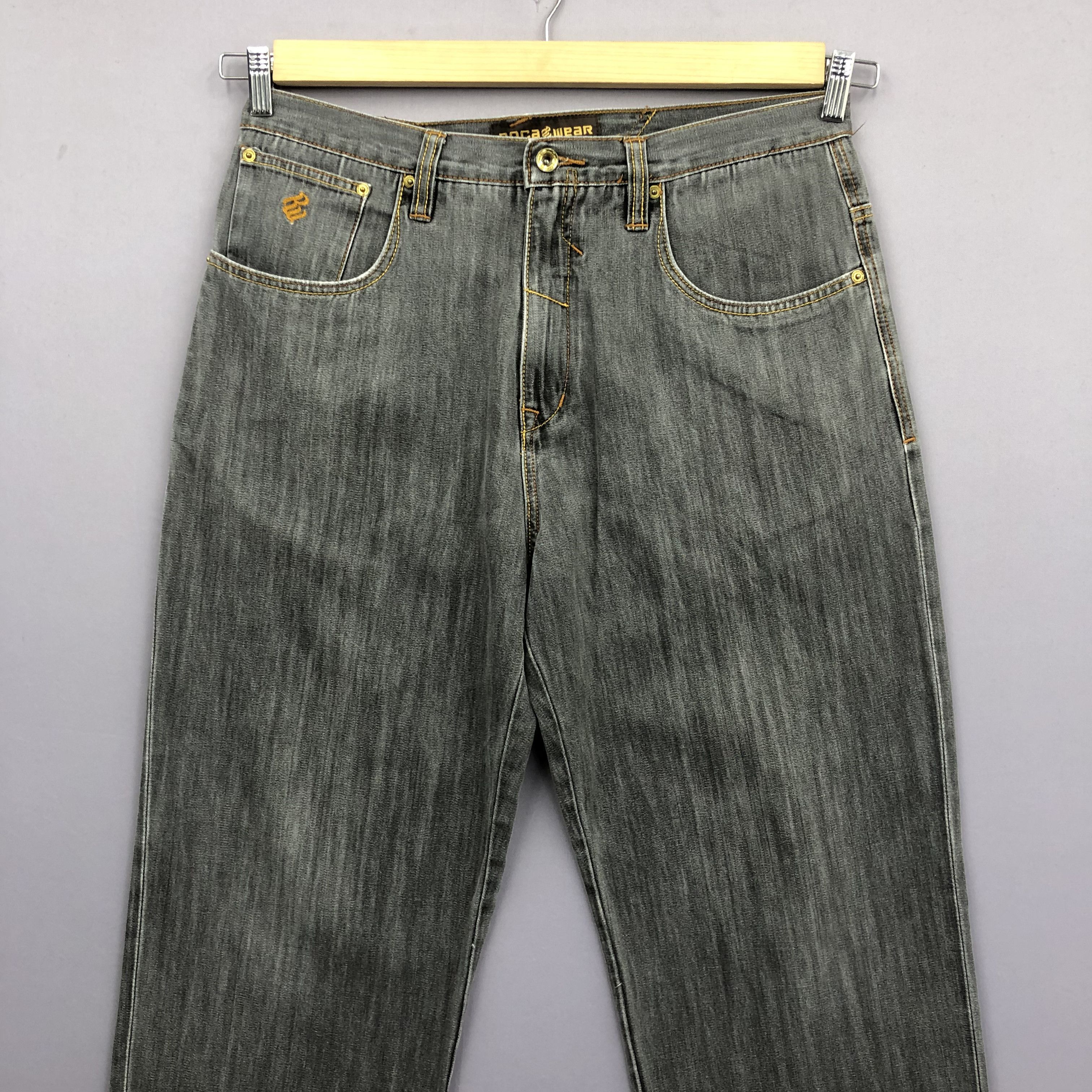 Rocawear Crazy 90s Rocawear Baggy Jeans Faded Skater Jnco Style Denim Size US 34 / EU 50 - 3 Thumbnail