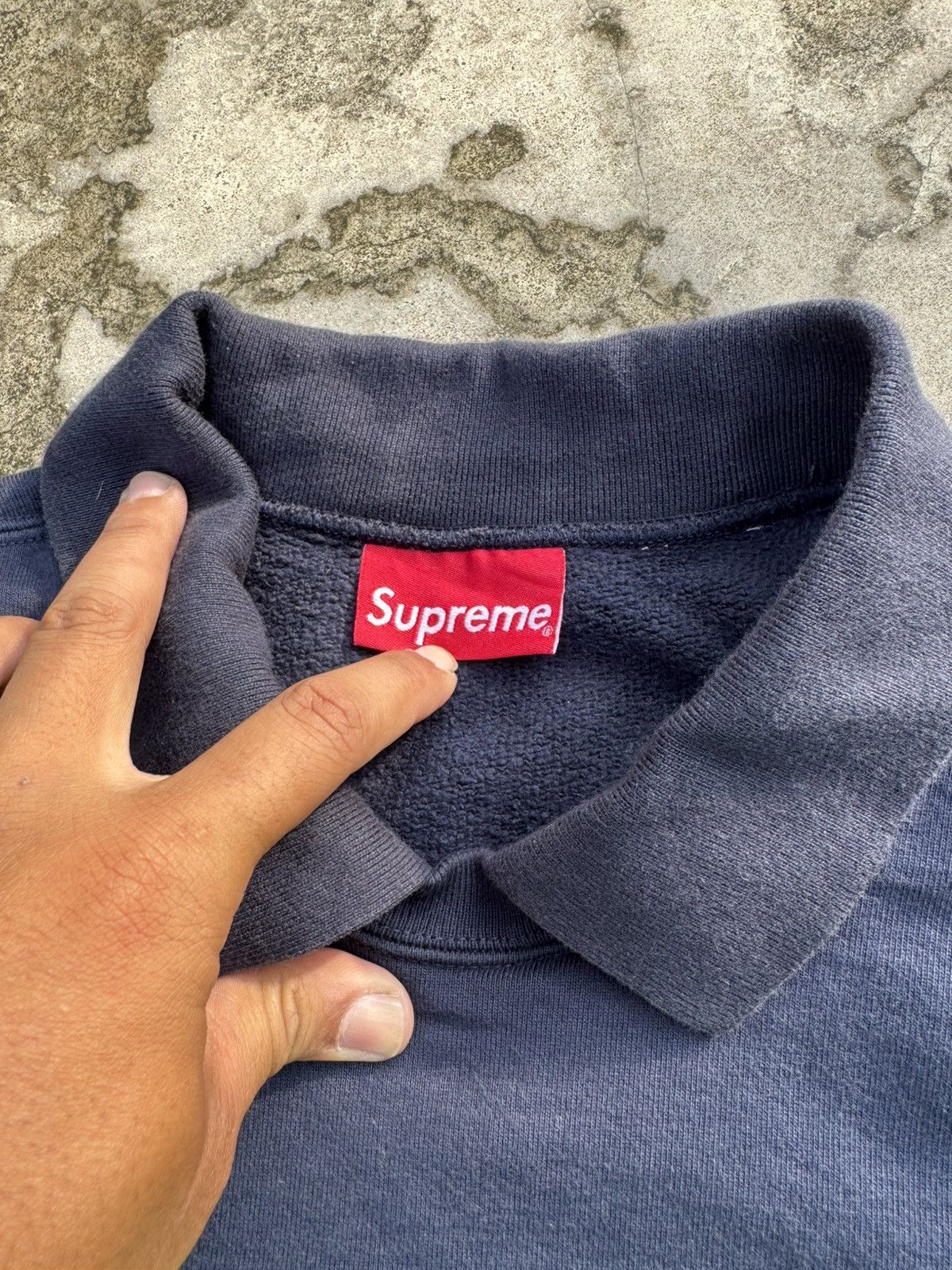 Supreme Supreme Polo Crewneck FW17 Blue Large Size US L / EU 52-54 / 3 - 5 Thumbnail