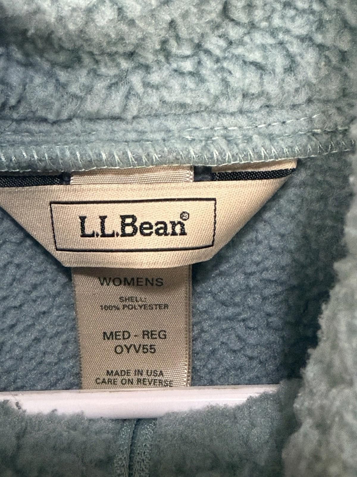 L.L. Bean LL Bean Womens Quarter Zip Fleece Pullover Shirt Top Blue M Size M / US 6-8 / IT 42-44 - 4 Thumbnail