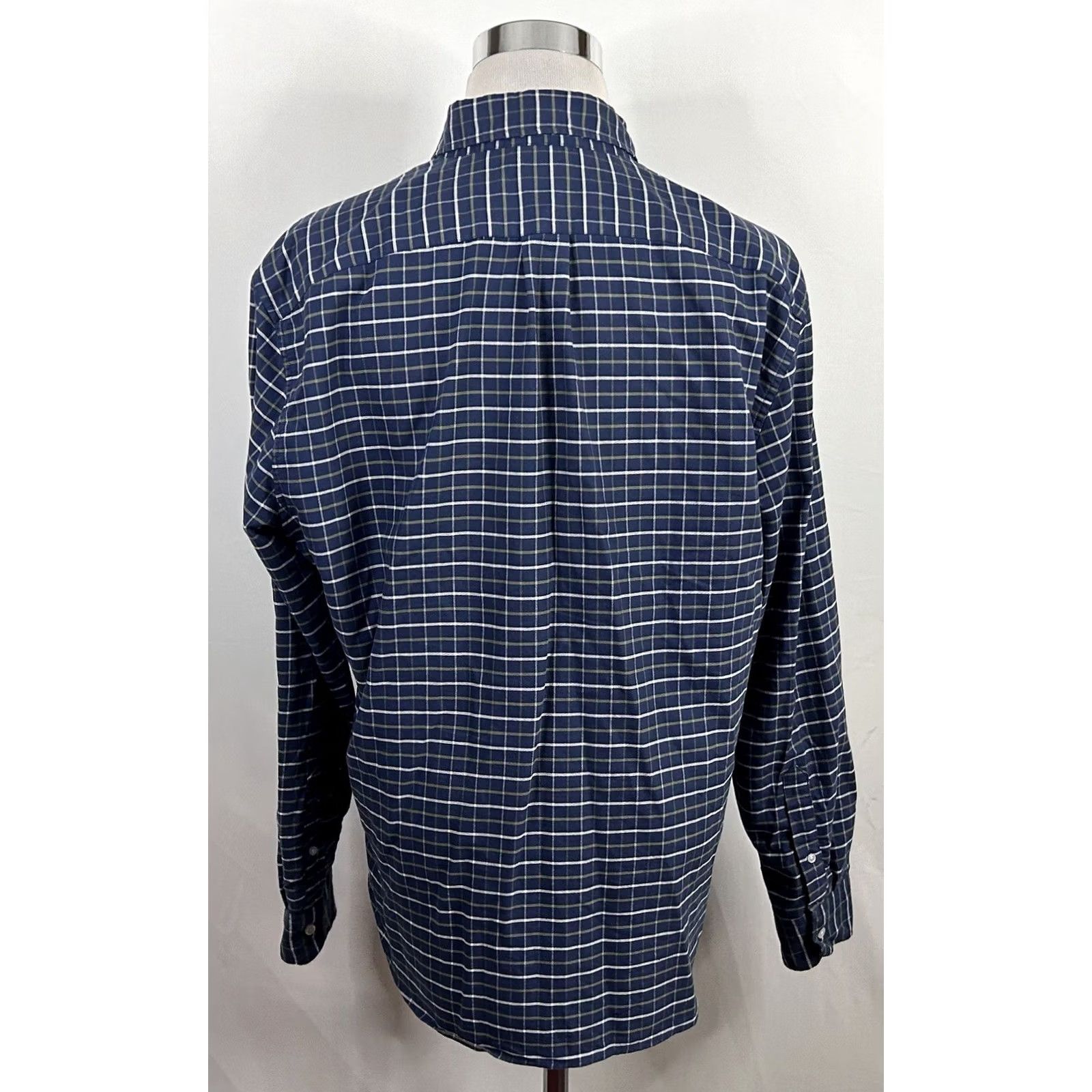 J.Crew J.CREW XL Flex Oxford Shirt Blue Yellow Plaid Cotton Blend Casual Button-Down Shirt Mens XL Plaid Button-Front Oxford Shirt Size US XL / EU 56 / 4 - 5 Thumbnail