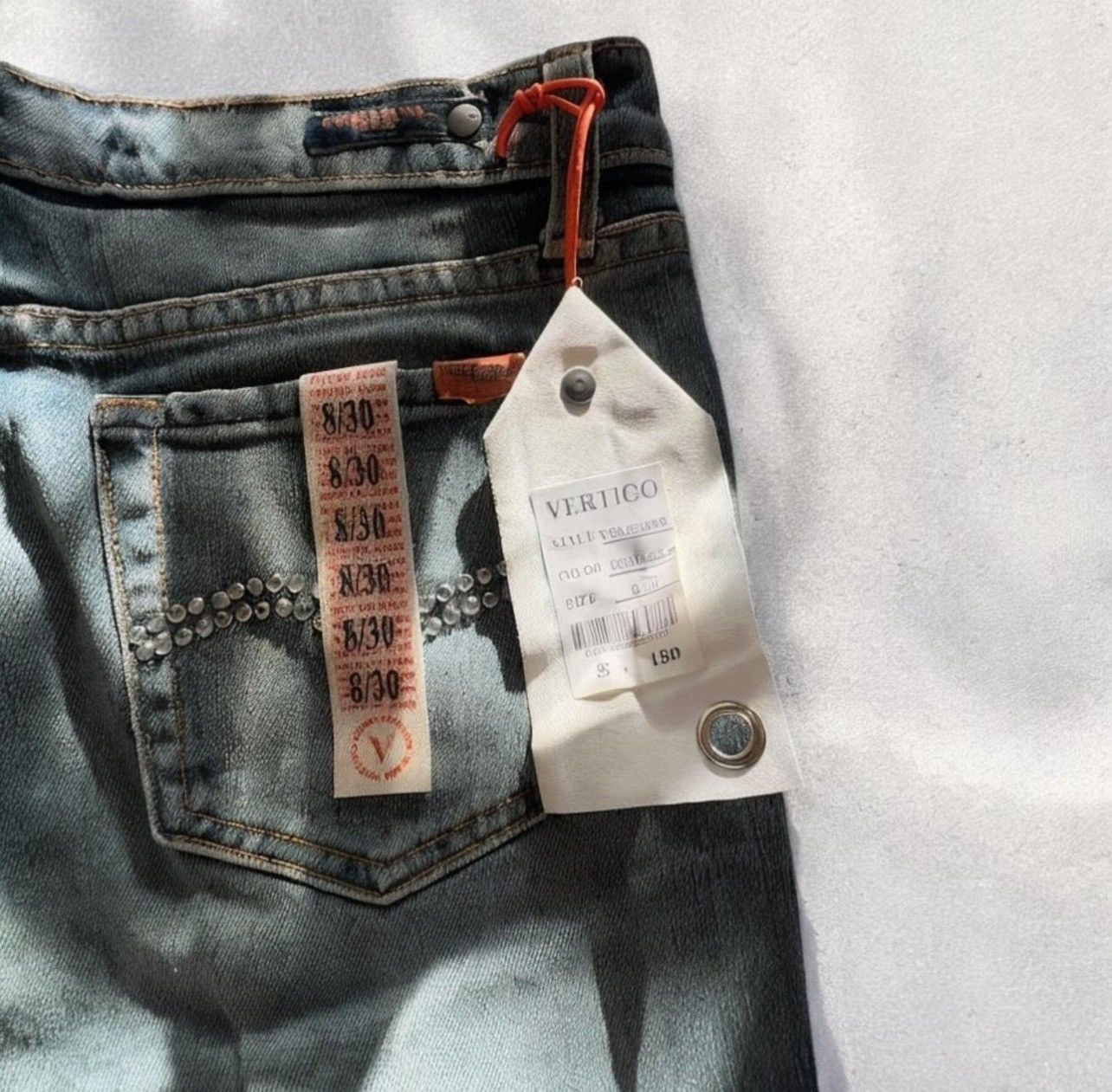 Vintage Blinded by the Studs Vintage Vertigo Jeans with rhinestone Size 30" / US 8 / IT 44 - 3 Thumbnail