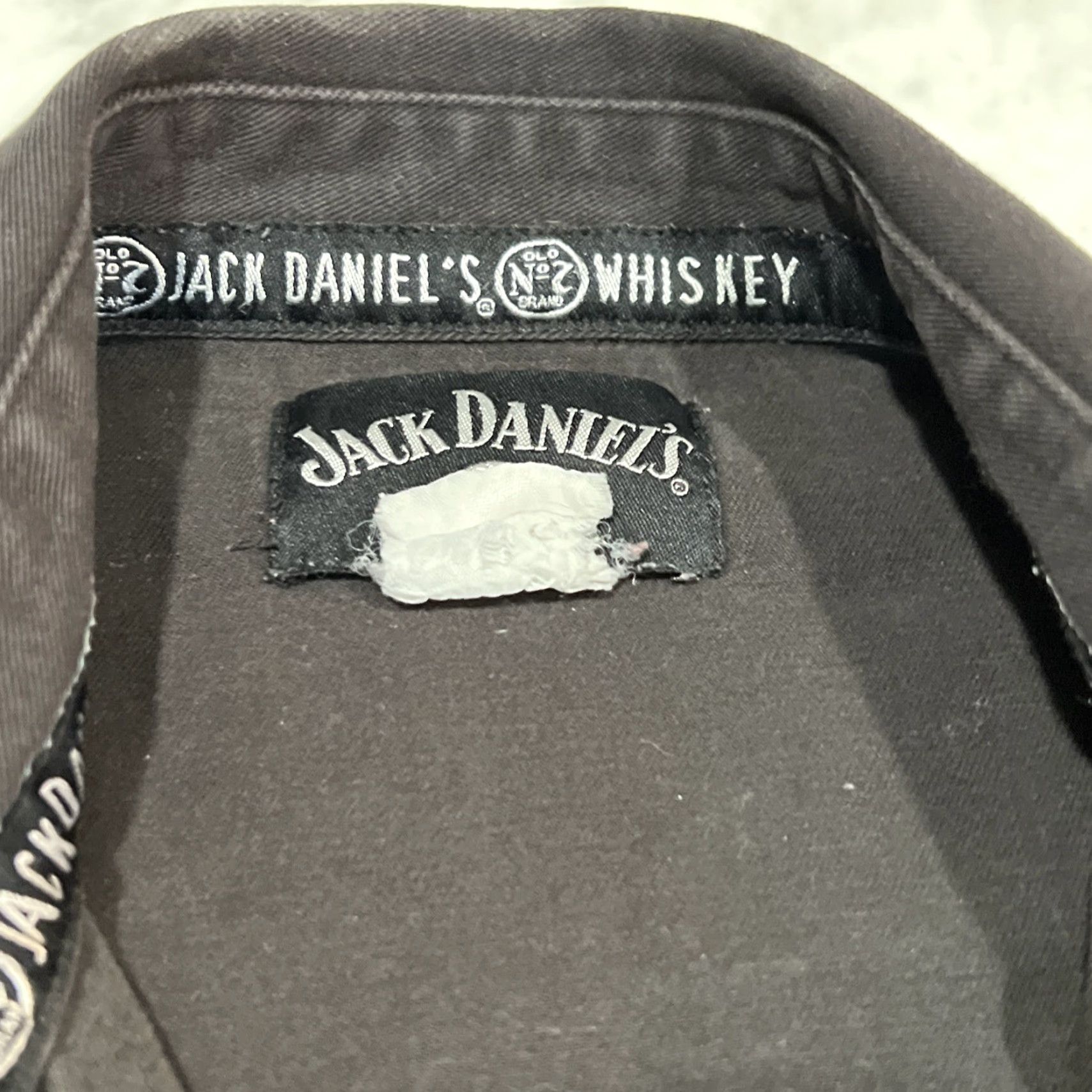 Logo 7 VINTAGE Jack Daniels Shirt Mens L Black Long Sleeve Button Front Embroidered Logo Size US L / EU 52-54 / 3 - 7 Thumbnail