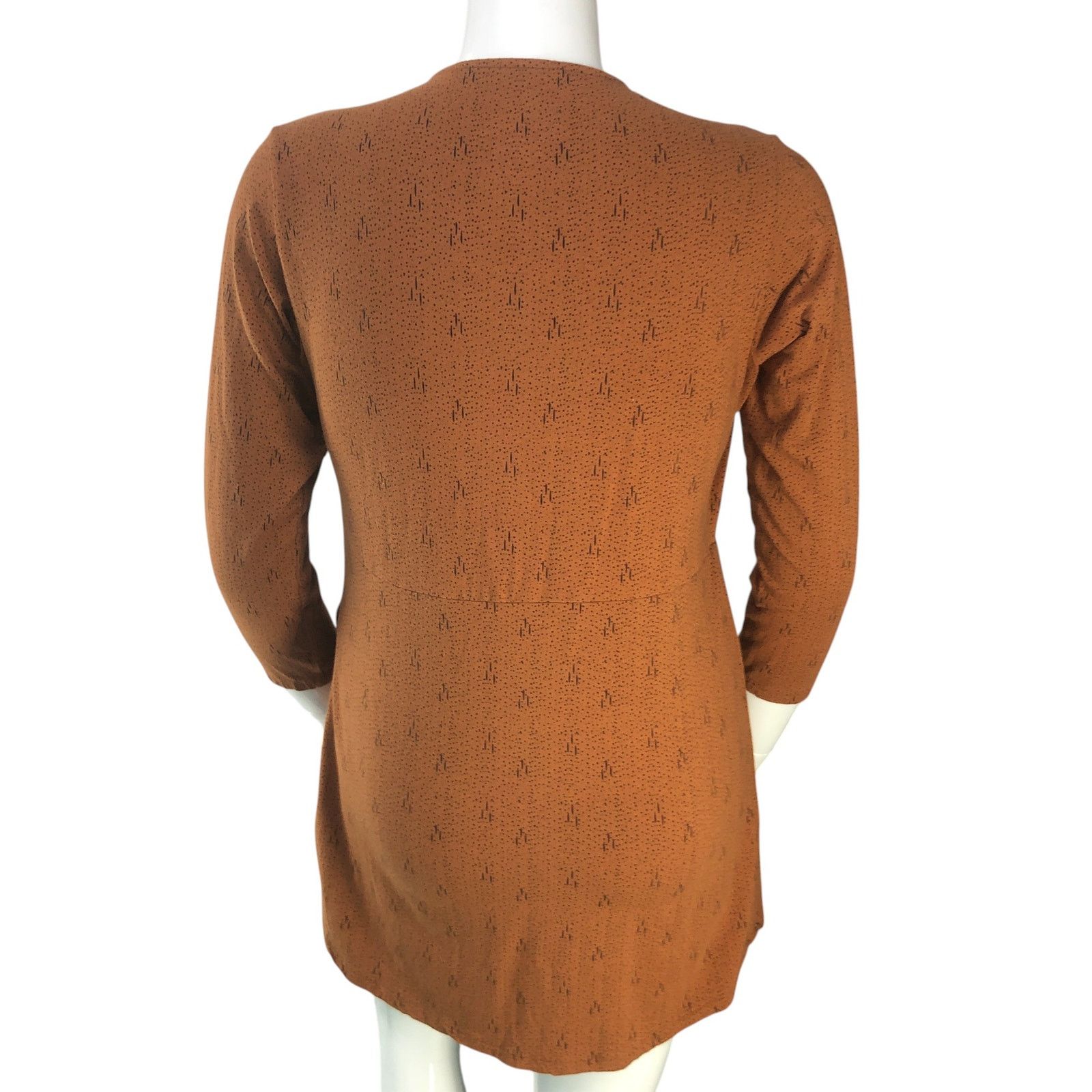 Kuhl Kuhl Size XL Dress Anya Faux Wrap Crossover Neck Copper Size XL / US 12-14 / IT 48-50 - 7 Thumbnail