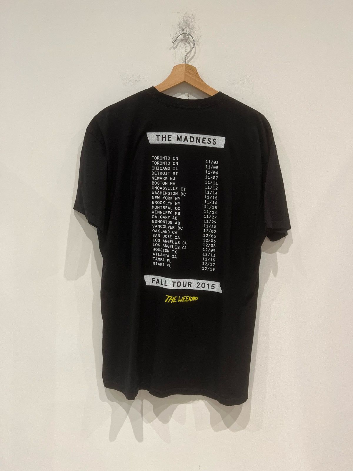 The Weeknd The Weekend The Madness Fall Tour 2015 Tee Black Size US L / EU 52-54 / 3 - 3 Thumbnail