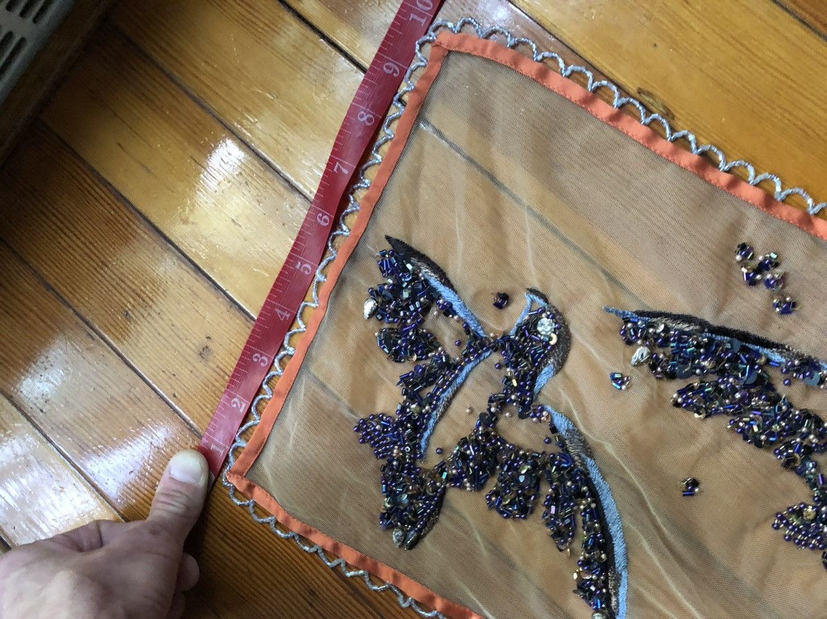 Dries Van Noten Incredible Beaded Crystal Silk Scarf Size ONE SIZE - 24 Thumbnail