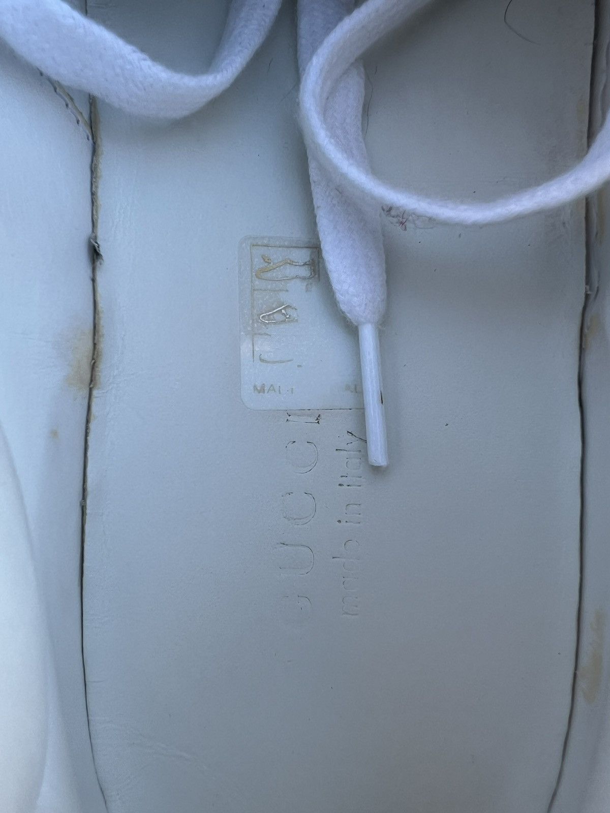 Gucci Gucci GG Monagram Embossed Leather Sneakers Size US 7.5 / IT 37.5 - 7 Thumbnail