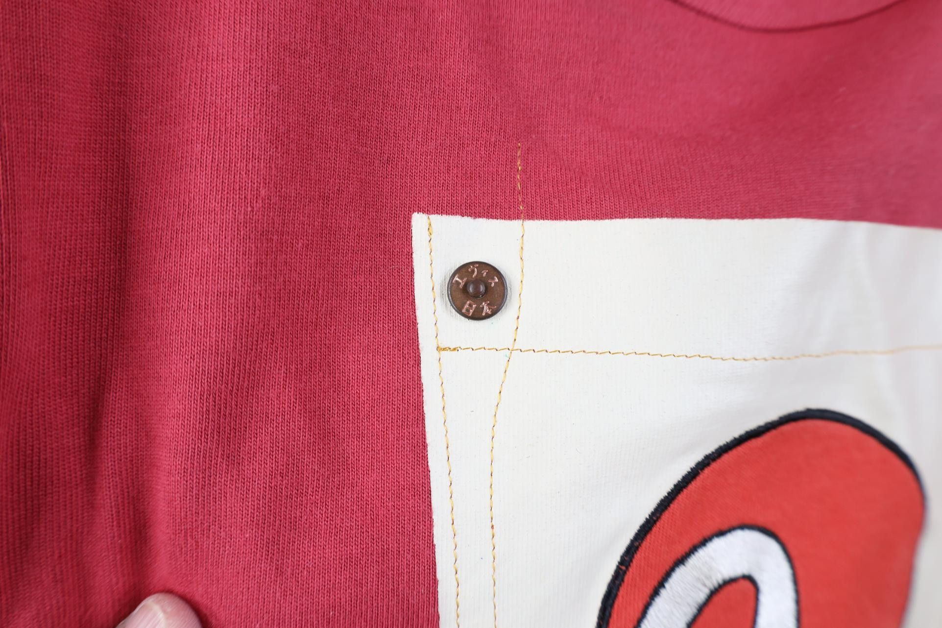 Evisu Vintage 90s EVISU Jeans Pocket Short Sleeve T-Shirt Red Size US XL / EU 56 / 4 - 5 Thumbnail