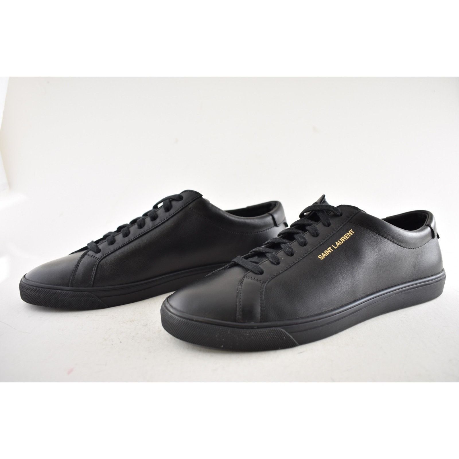 Yves Saint Laurent Saint Laurent Andy Black Leather Low Top Sneaker 44 (US 11) Size US 11 / EU 44 - 12 Thumbnail