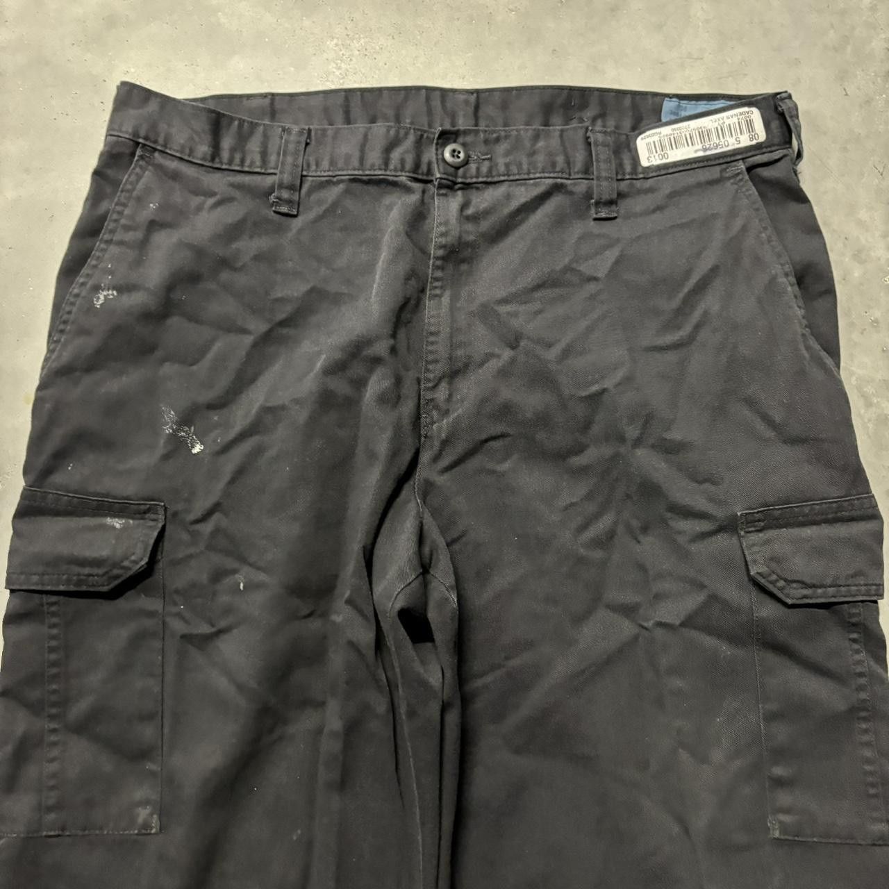 Japanese Brand × Vintage Crazy Vintage Y2K/2000s Baggy Grunge Black Skater Workwear Cargo Pants! Size US 36 / EU 52 - 5 Thumbnail