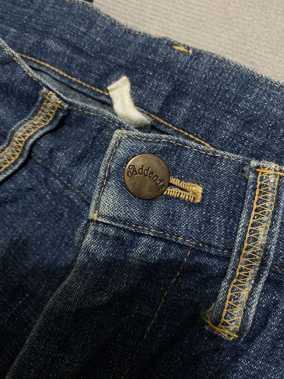 Vintage ADDENDA SUPER FLARE BOOT CUT DENIM PANTS Size 24" / US 00 / IT 34 - 5 Thumbnail