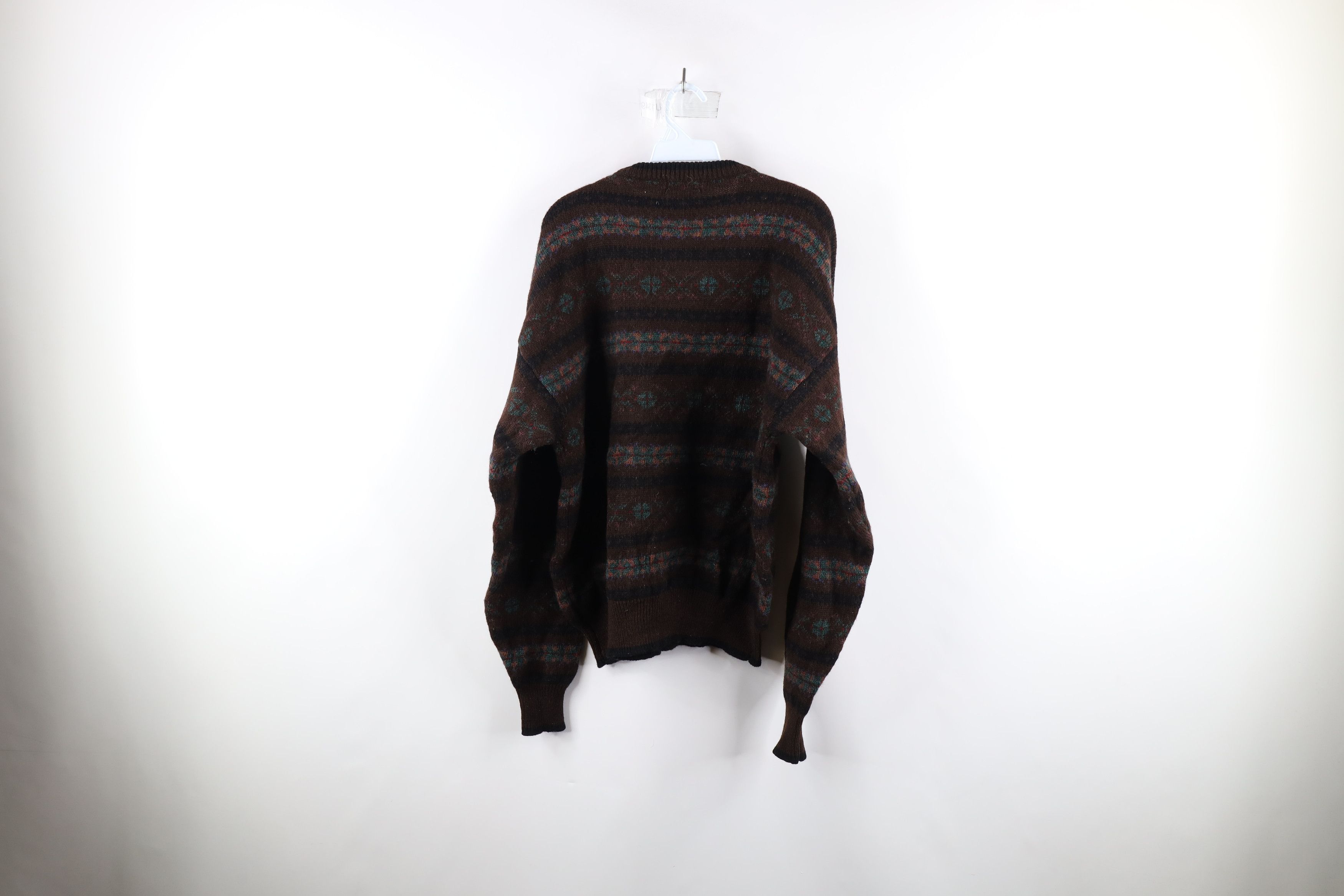 Vintage Vintage 90s Streetwear Fair Isle Wool Knit Crewneck Sweater Size US XL / EU 56 / 4 - 6 Thumbnail