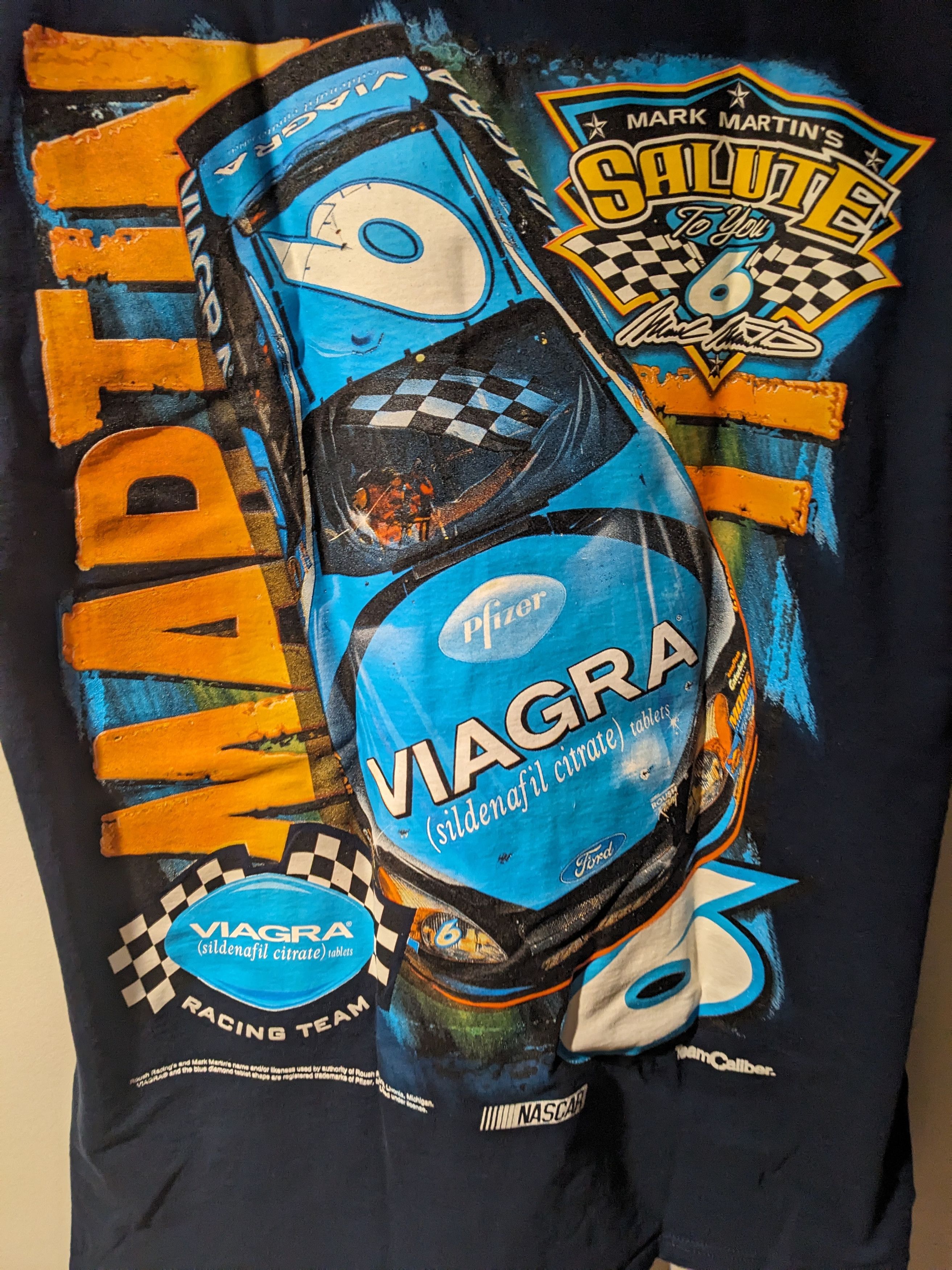 Chase Authentics × NASCAR × Vintage Vintage Y2K Mark Martin Nascar Chase Authentic Front T-Shirt Size US L / EU 52-54 / 3 - 5 Thumbnail