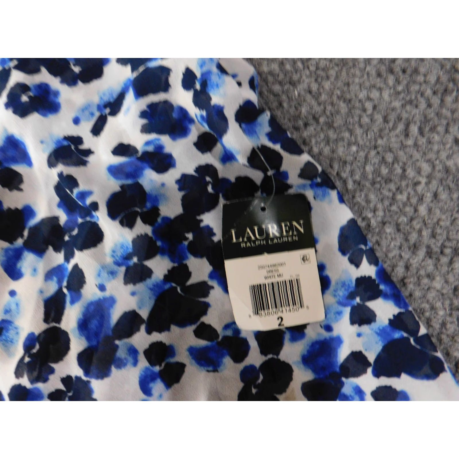 Ralph Lauren Lauren Ralph Lauren Dress Womens 2 Blue Floral Sleeveless A-Line Lined Knee Length Party Cocktail Mini Shift Dress 90s? Size XS / US 0-2 / IT 36-38 - 4 Thumbnail