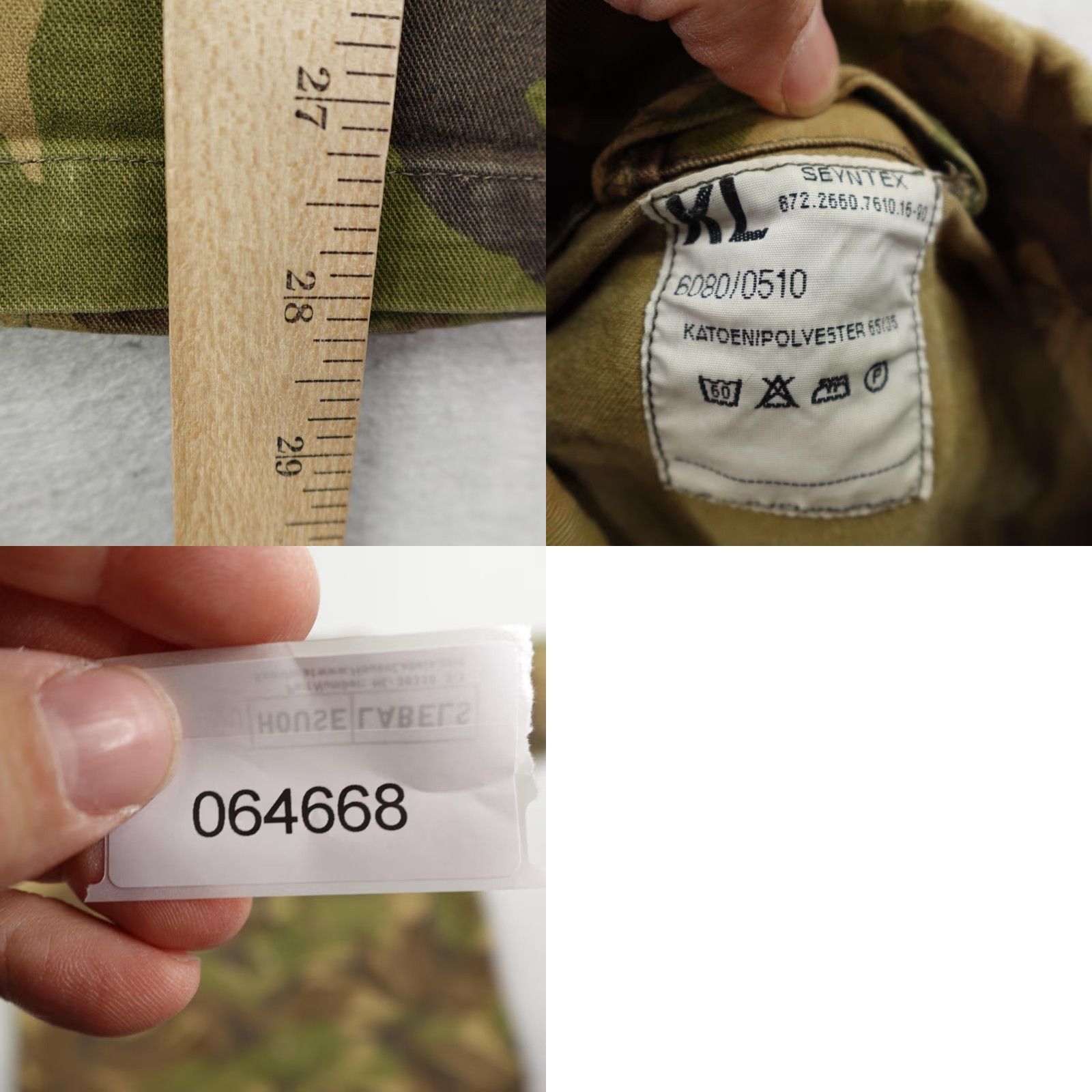 Vintage VINTAGE SEYNTEX Dutch Military Jacket Mens XL Camouflage Coat Snap Up Size US XL / EU 56 / 4 - 8 Thumbnail