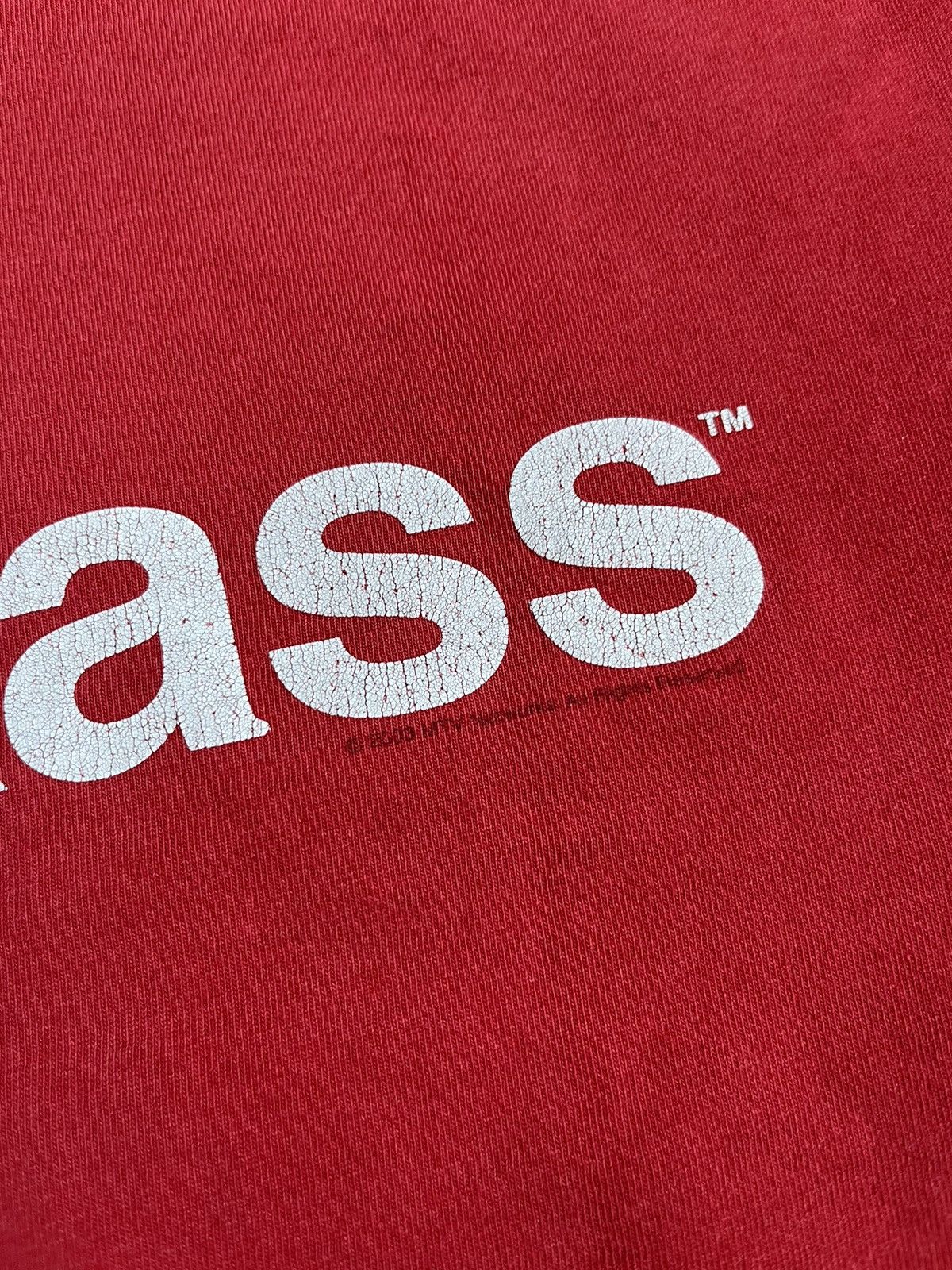 Mtv Vintage 2003 Jackass MTV Fruit Of The Loom Red Faded T-shirt Size US M / EU 48-50 / 2 - 3 Thumbnail