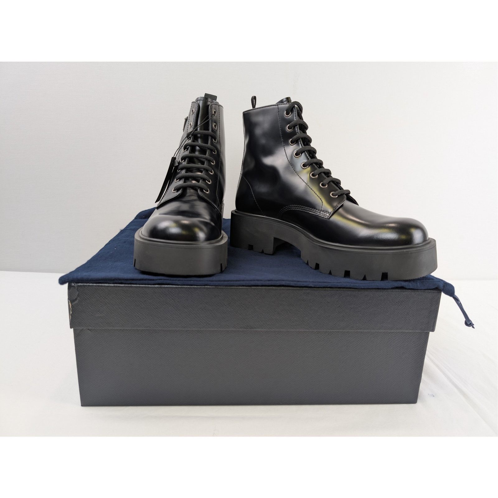 Prada o1rshd1 Monolith brushed leather and Re-Nylon boots in Black Size US 10.5 / EU 43-44 - 17 Thumbnail